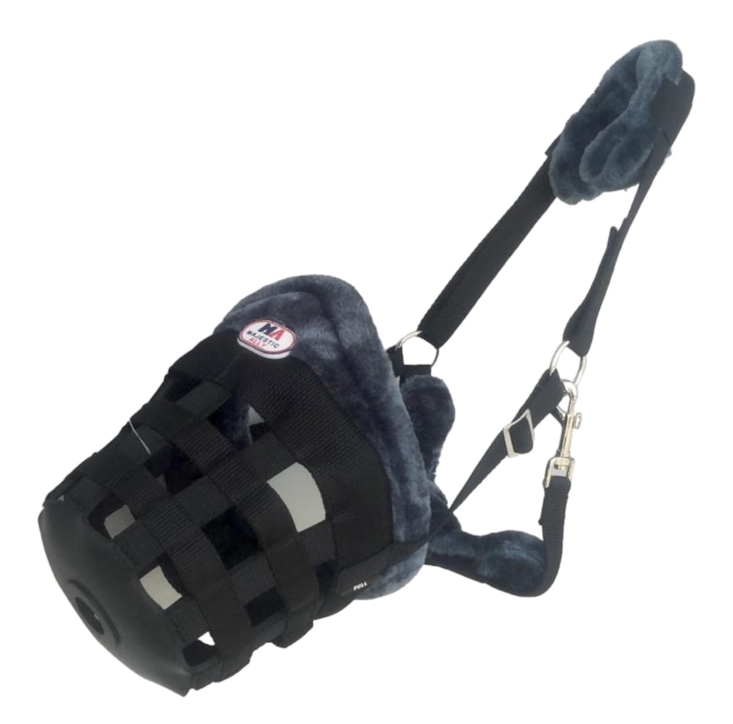 Horse Grazing Muzzle Halter, Mink Fleece Padded, Multiple Sizes, Breathable (Black, Full) - Image 8