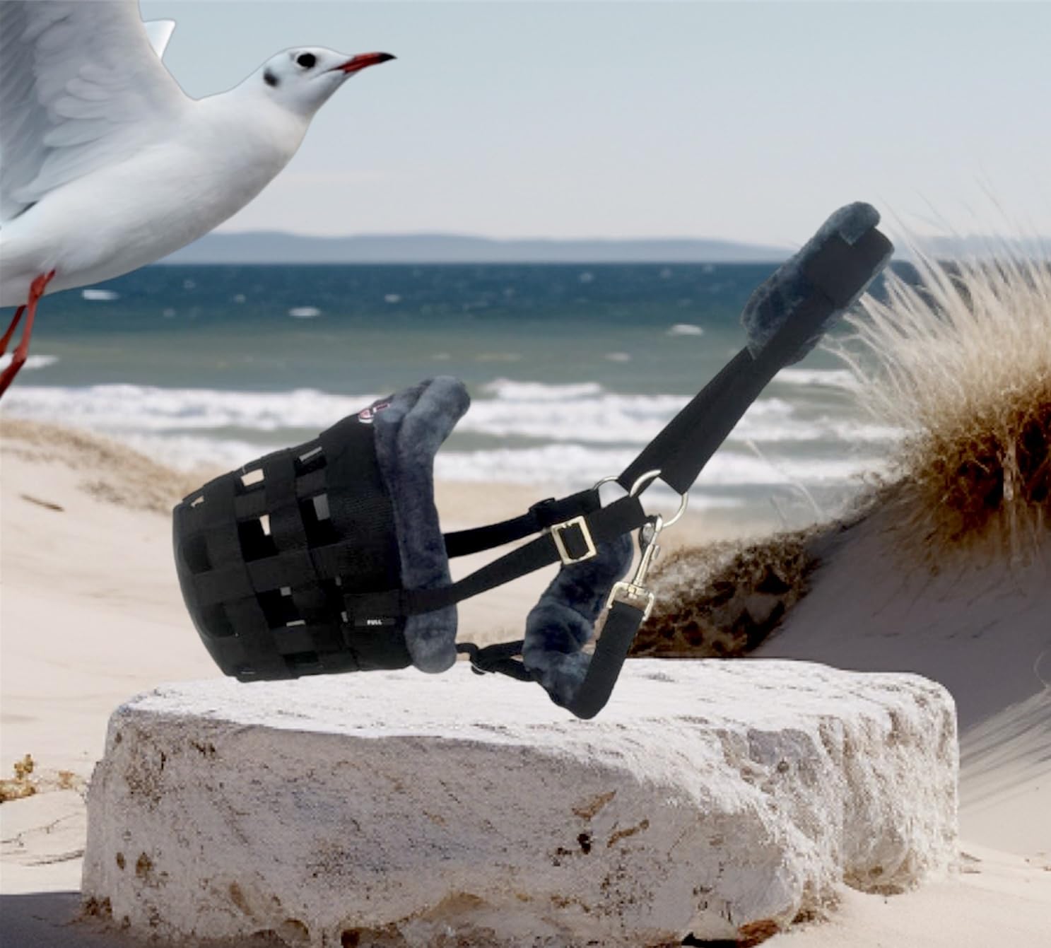 Horse Grazing Muzzle Halter, Mink Fleece Padded, Multiple Sizes, Breathable (Black, Full) - Image 9