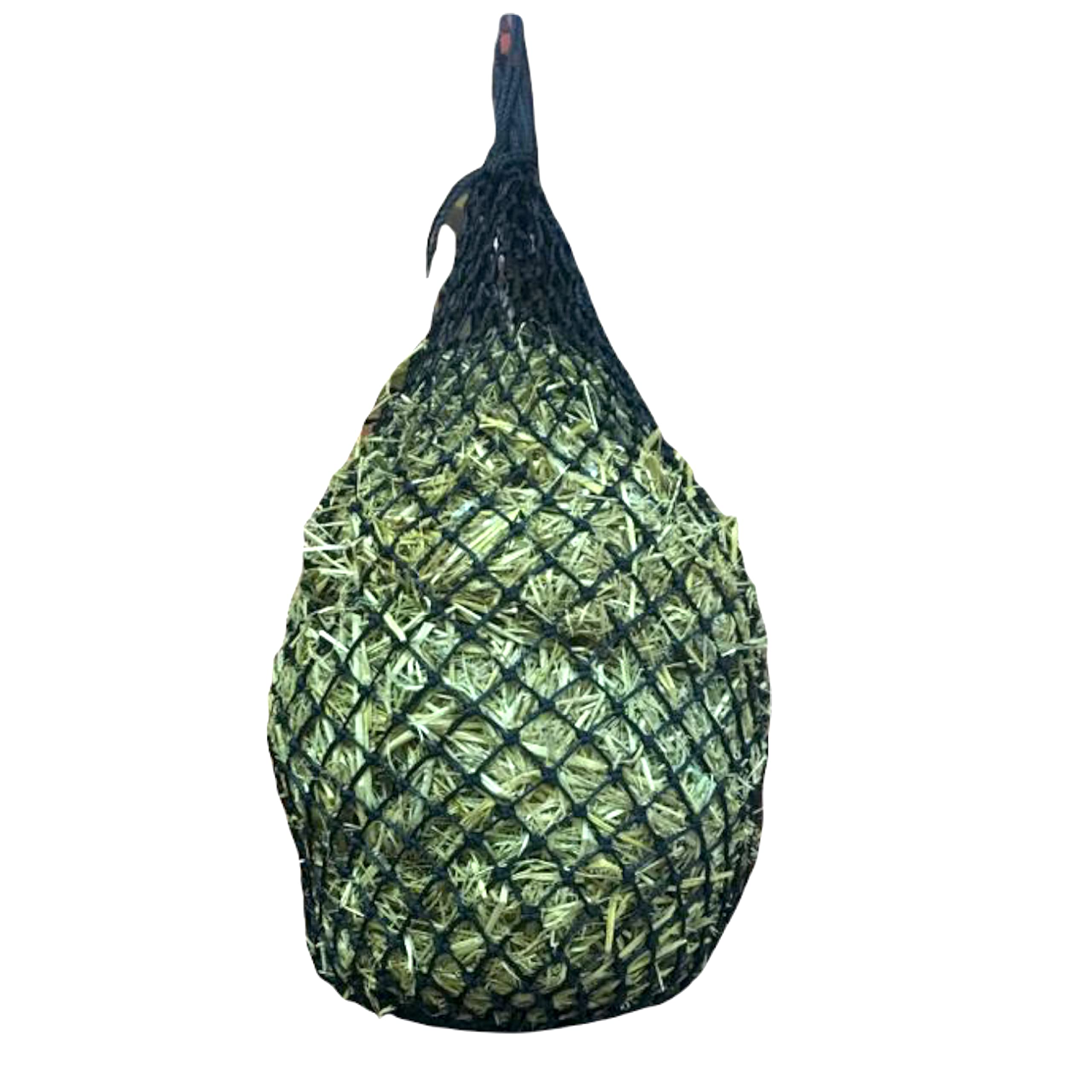 Majestic Ally 1.25”x1.25” Holes Ultra Slow Feed 40” Very Sturdy Hay Net with Bottom Ring for Goat, Sheep, Simulate Grazing and Reduces Waste (Black) - Image 5
