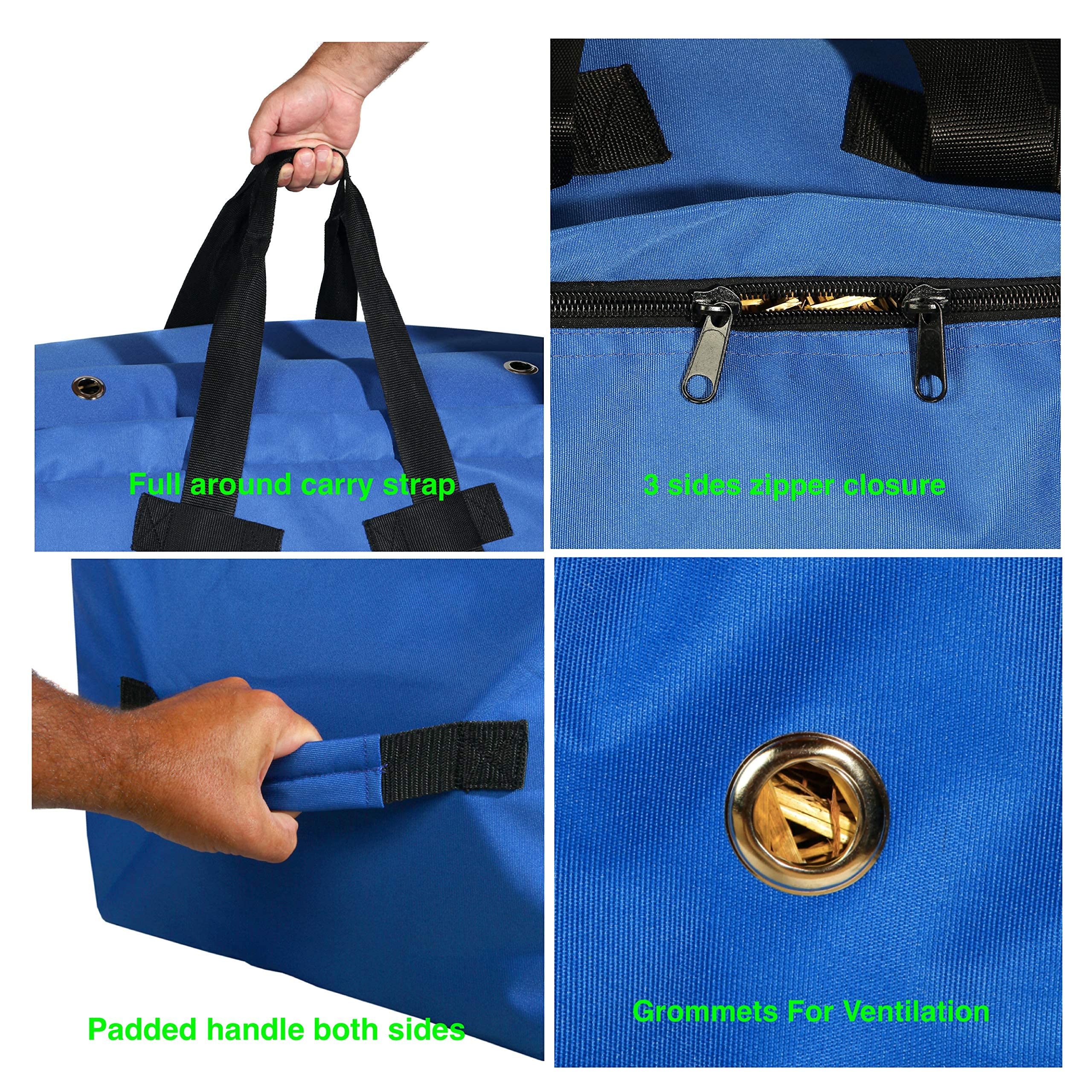 Majestic Ally 1200 D Nylon Fabric Heavy-Duty Hay Bale Storage Bag (Black, Large) - Image 3