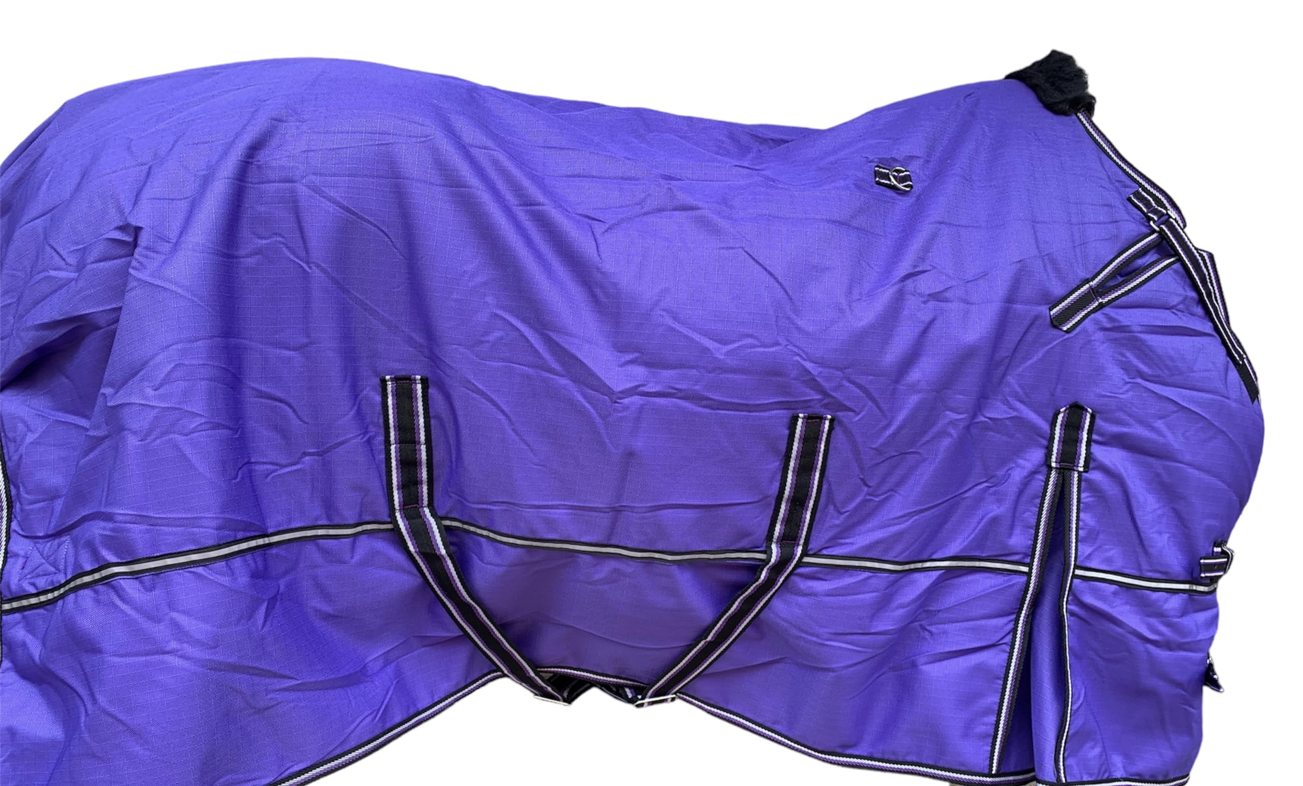 Majestic Ally 1200D Ripstop Horse Turnout Blanket 250 GSM Filling (Purple, 76 - Inch) - Image 9