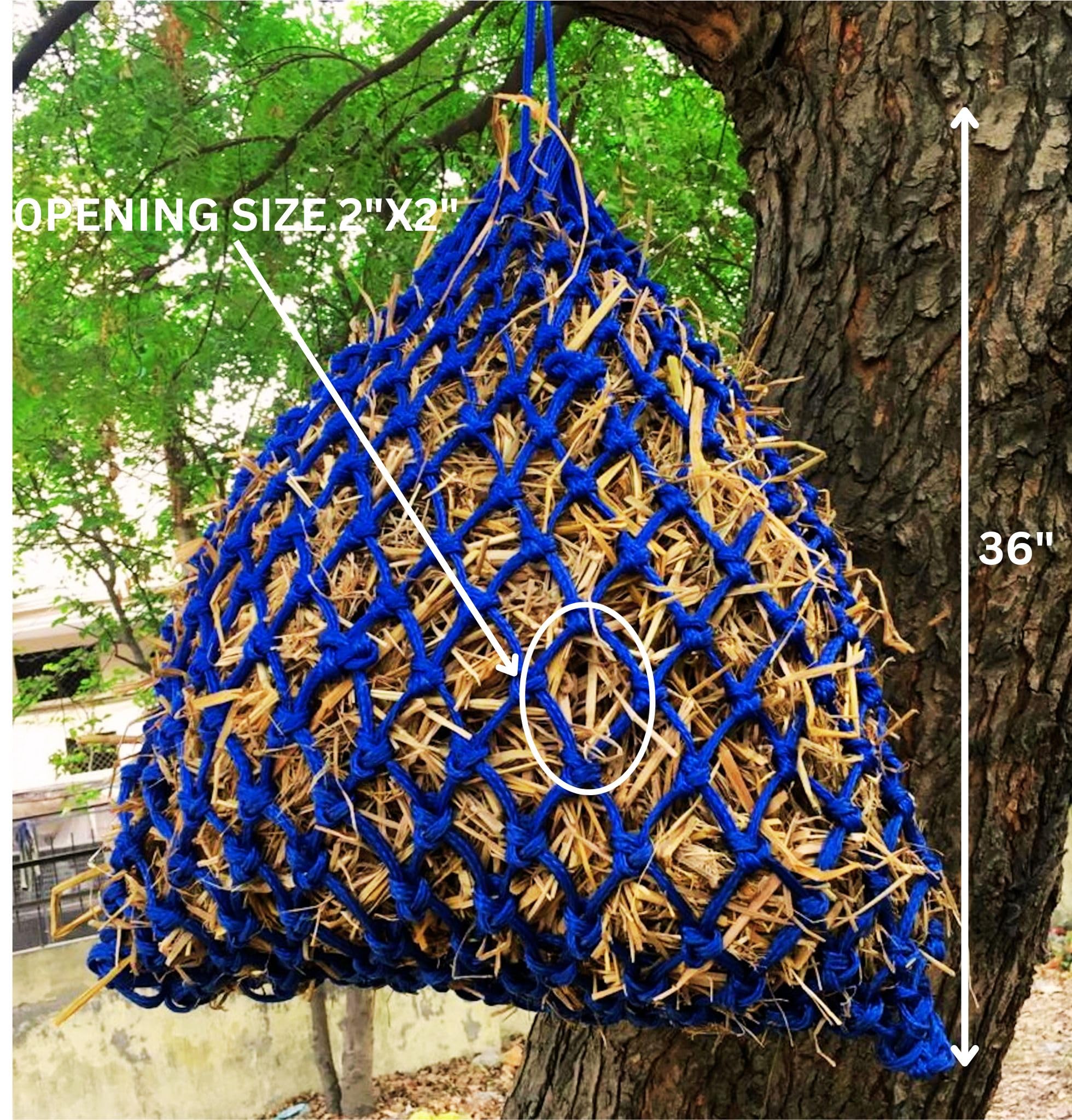 Majestic Ally 2”x2” Holes Highly Durable Very Sturdy 36" Hay Net with for Horses, Goat etc. - Image 3