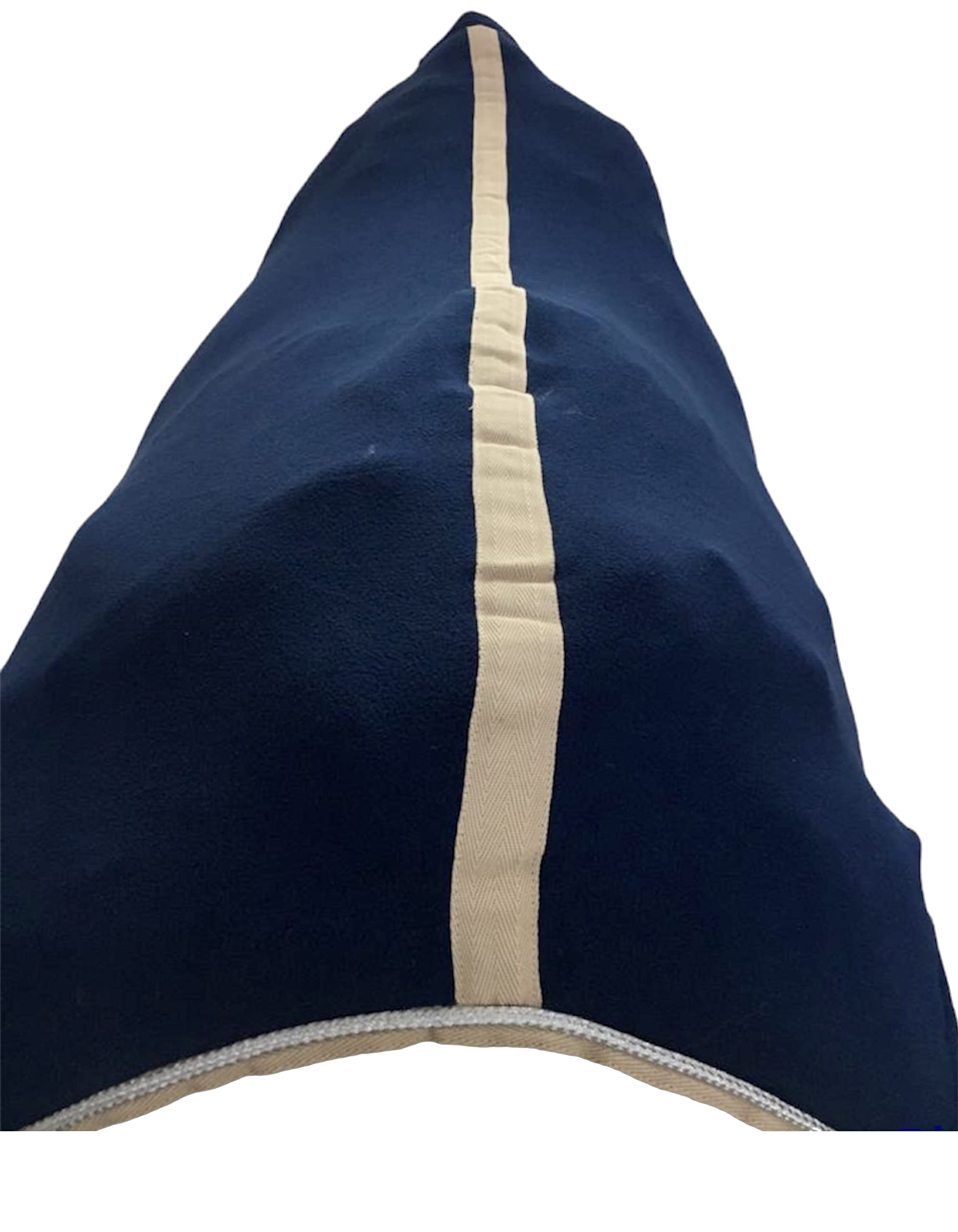 Majestic Ally Anti Pill Fleece Horse Blanket/Sheet with Silver Braided Rope (Navy, 76) - Image 9