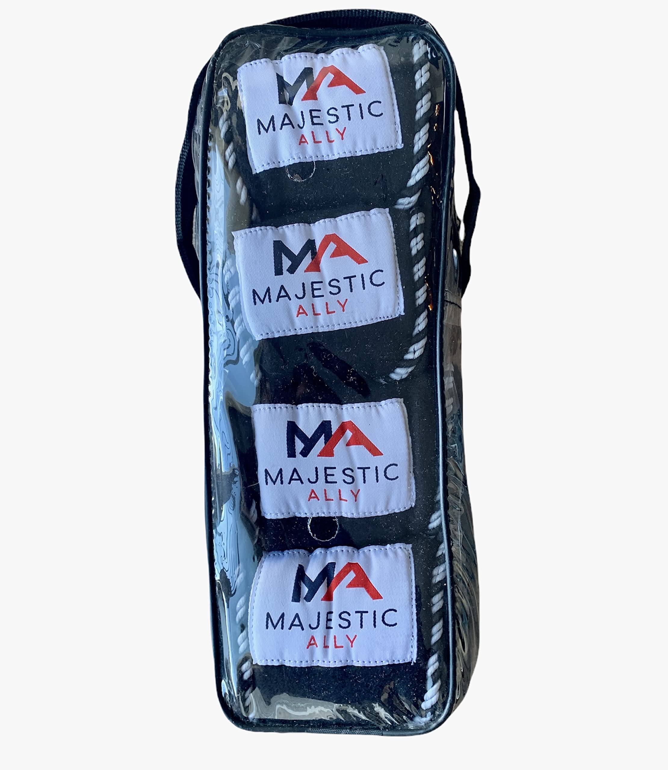 Majestic Ally Fleece Polo Leg Wraps with Braided Rope for Horses - Set of 4-10 Foot Long and 5 Inch Wide (Black) - Image 9