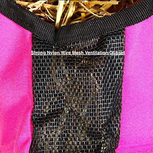 Majestic Ally Guinea Pig Hay Feeder – Rabbit Hay Feeder – Strong Nylon Wire Mesh Ventilated Feeder for Small Animals – 4 Lovely Colors and 2 Sizes– Easy to Use (2 Holes 16" x 10" x 3", Black) - Image 4