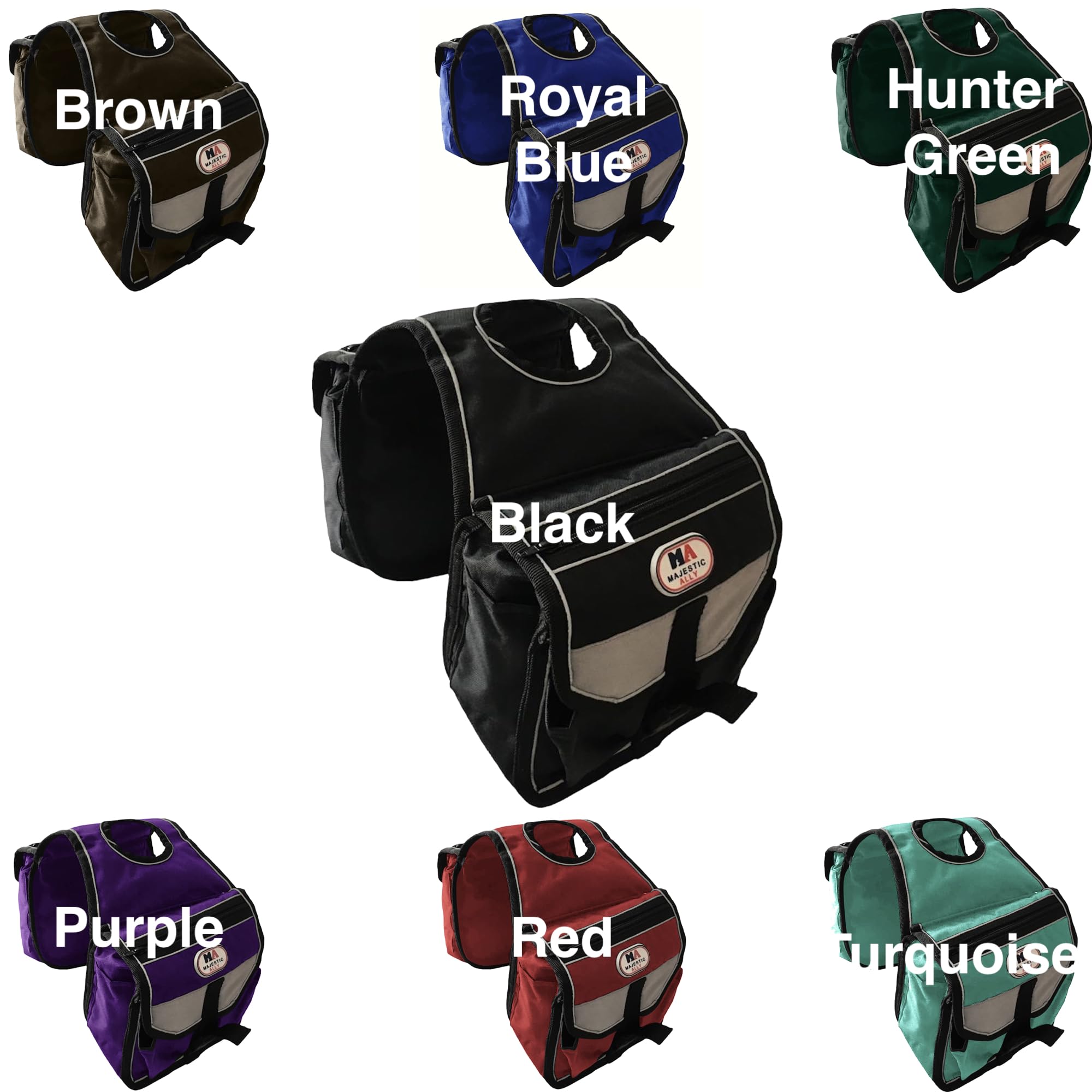 Majestic Ally Horn Bag, Nylon Insulated Padded Reflective Pockets,Two Water Bottle, Camera/Cell Phone Pocket, Horn Bag (Black) - Image 7