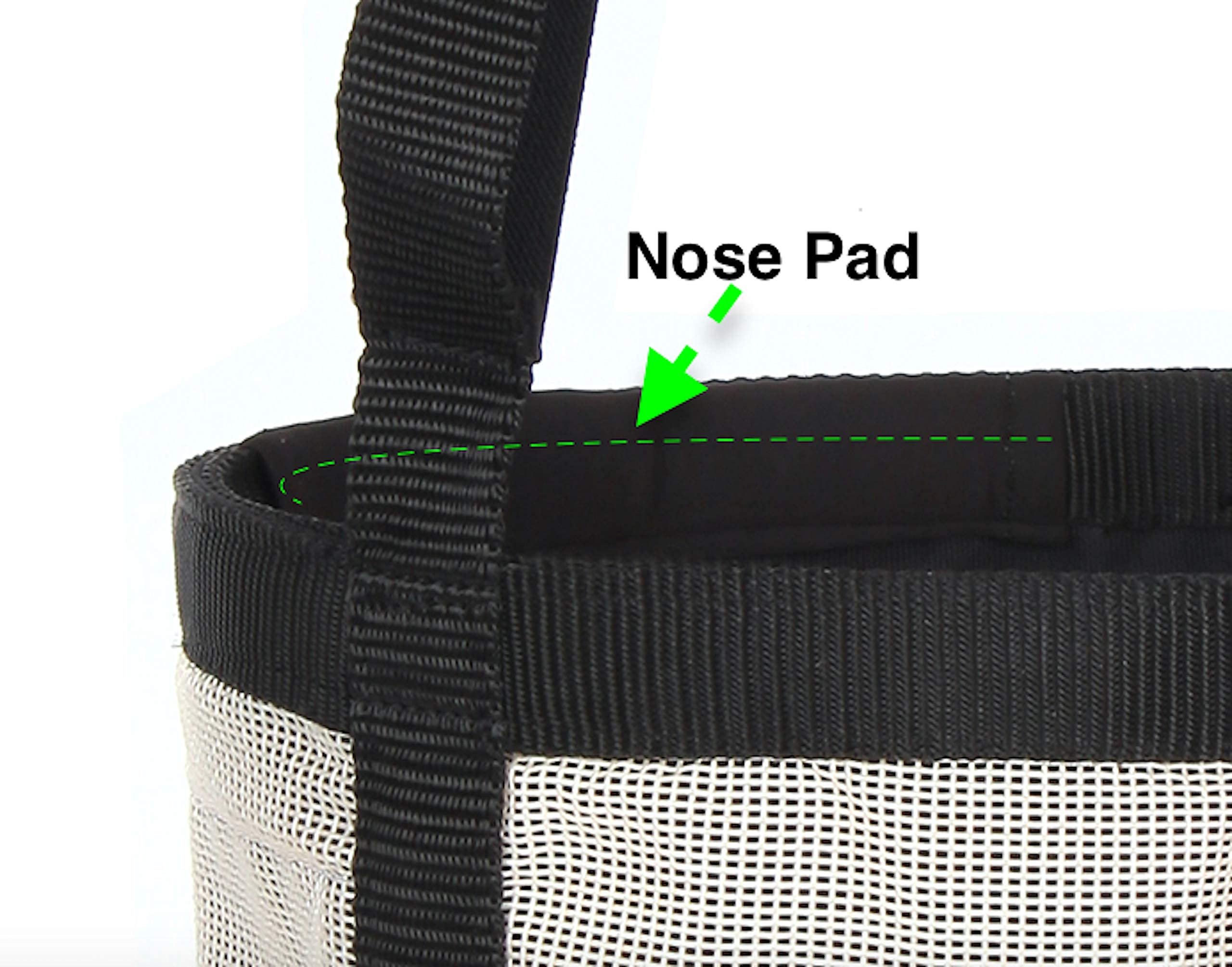 Majestic Ally Horse Feed Bag, Heavy Duty Nylon Mesh Grain Feed Bag, Adjustable Strap with Durable Snap and Elastic Straps, Comfort Neck Pad and Nose Pad- Large (Full, Black) - Image 6