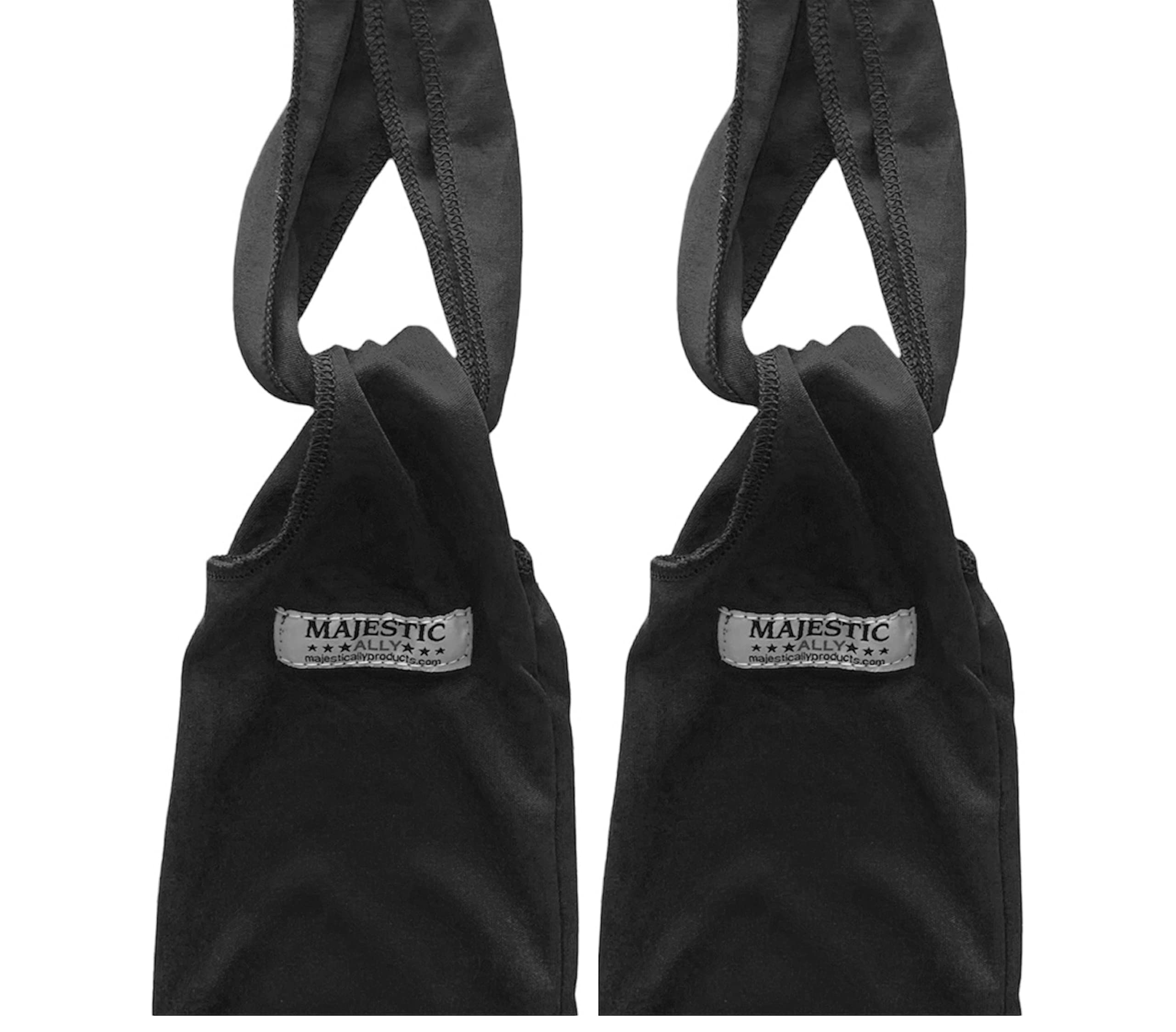 Majestic Ally Lycra Tail Bag for Horses - to Keep The Tail Clean and Protected - Set of 2 (Black) - Image 3