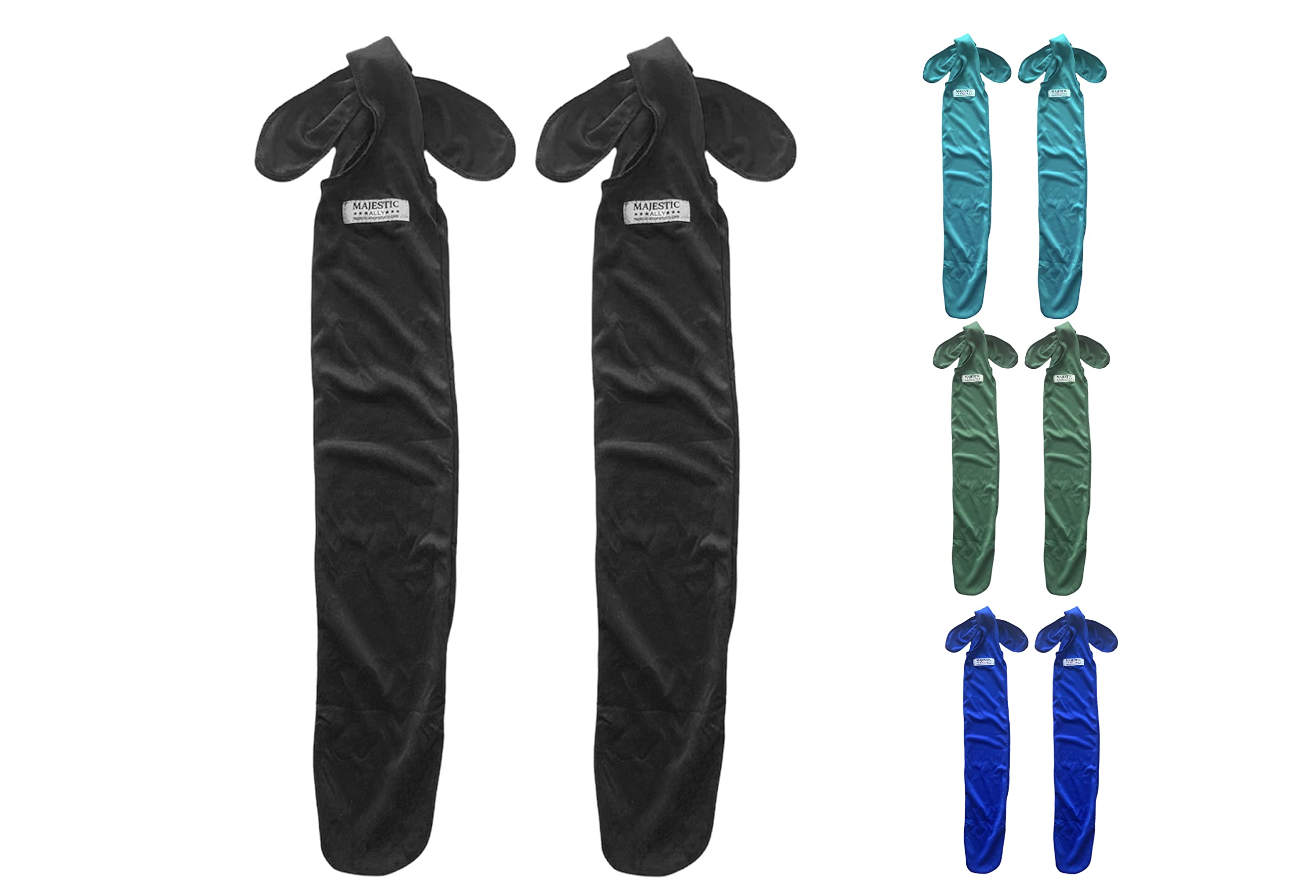 Majestic Ally Lycra Tail Bag for Horses - to Keep The Tail Clean and Protected - Set of 2 (Black) - Image 6