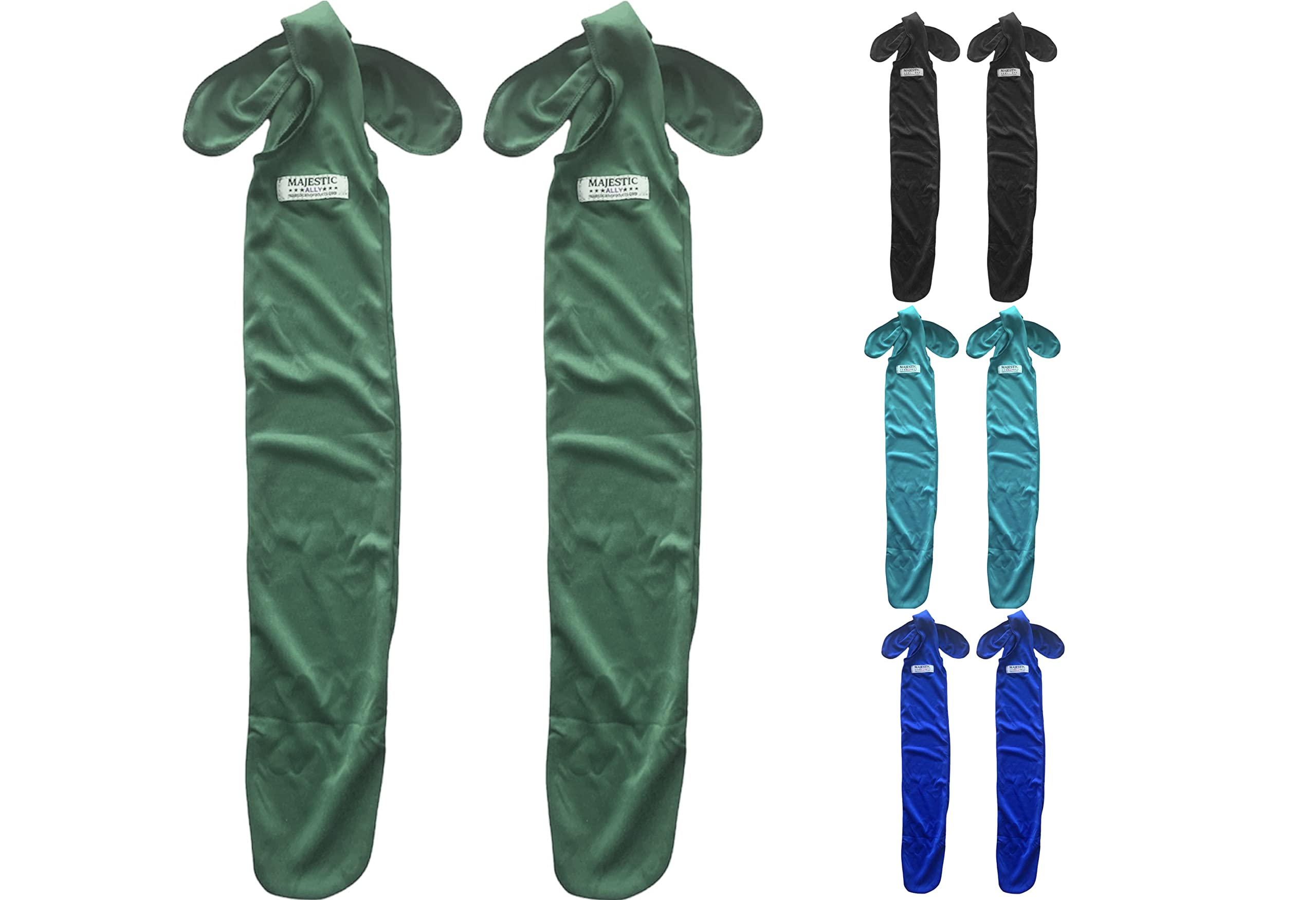 Majestic Ally Lycra Tail Bag for Horses - to Keep The Tail Clean and Protected - Set of 2 (Hunter Green) - Image 3