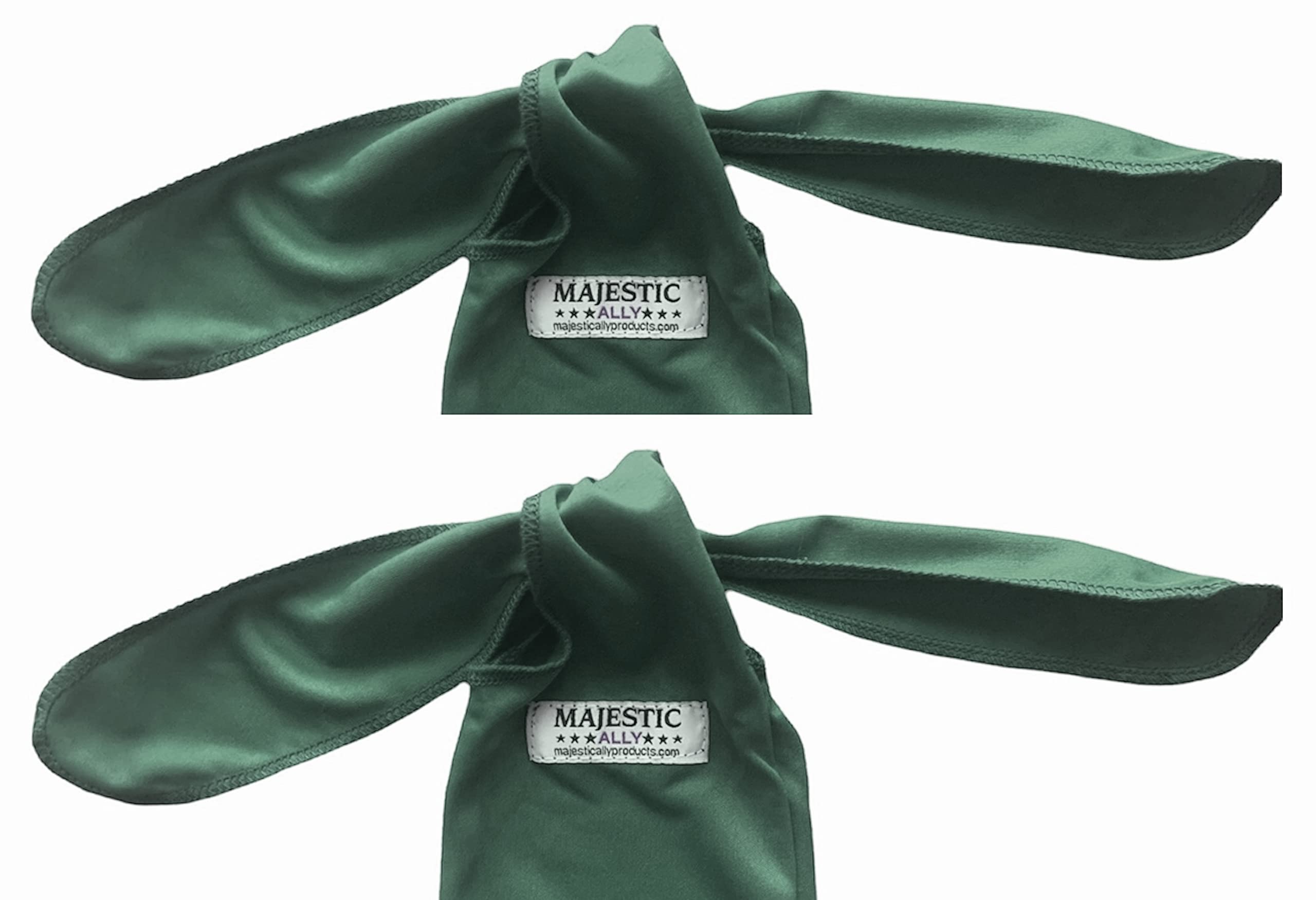 Majestic Ally Lycra Tail Bag for Horses - to Keep The Tail Clean and Protected - Set of 2 (Hunter Green) - Image 4