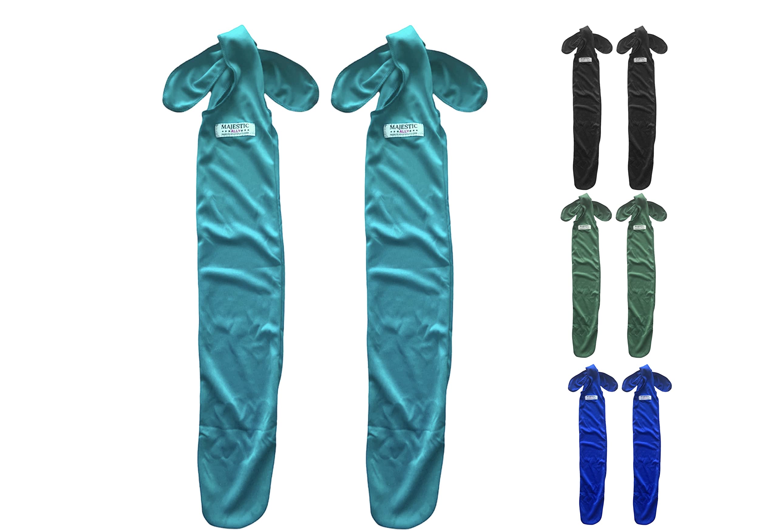 Majestic Ally Lycra Tail Bag for Horses - to Keep The Tail Clean and Protected - Set of 2 (Turquoise) - Image 3
