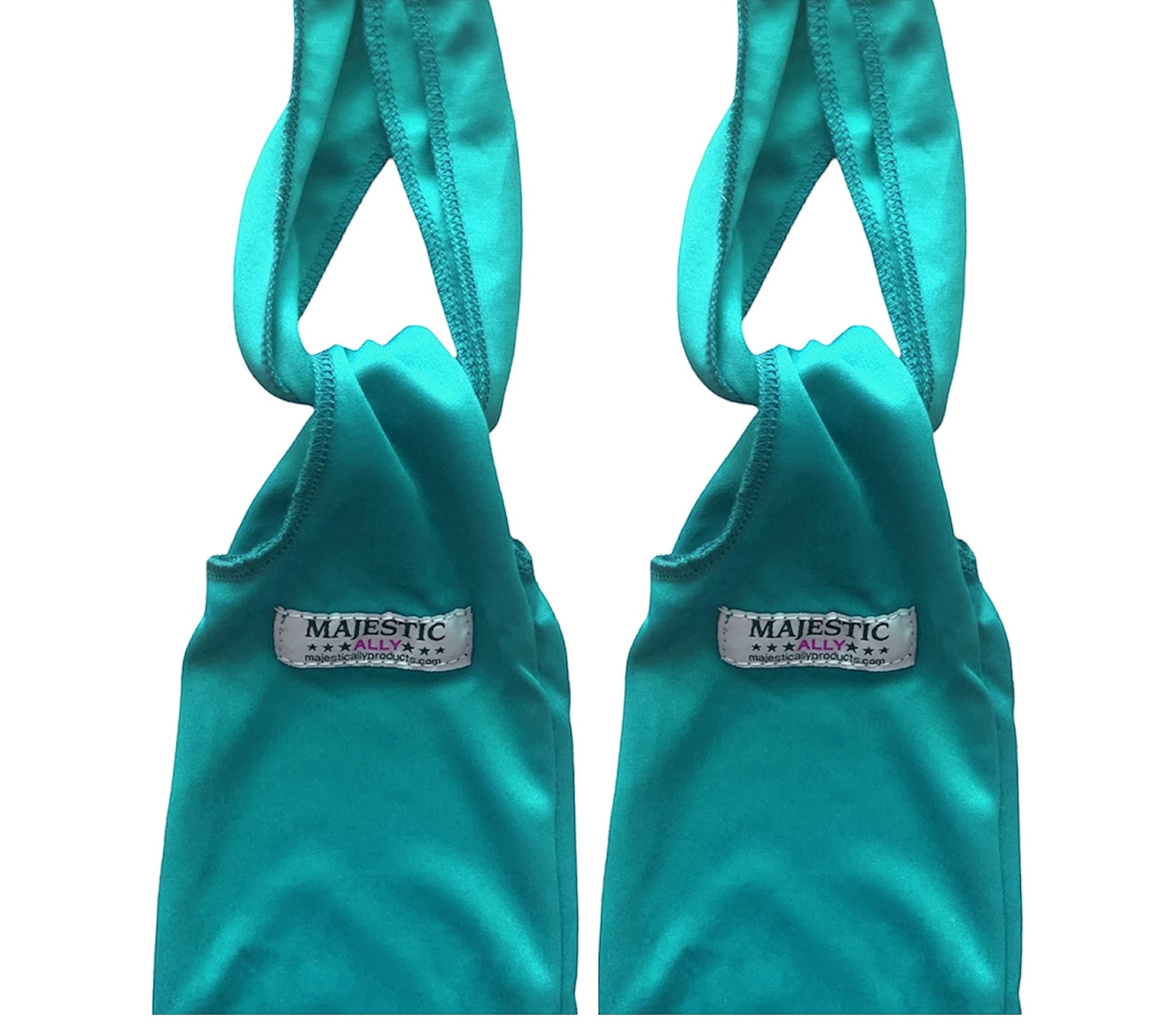 Majestic Ally Lycra Tail Bag for Horses - to Keep The Tail Clean and Protected - Set of 2 (Turquoise) - Image 4
