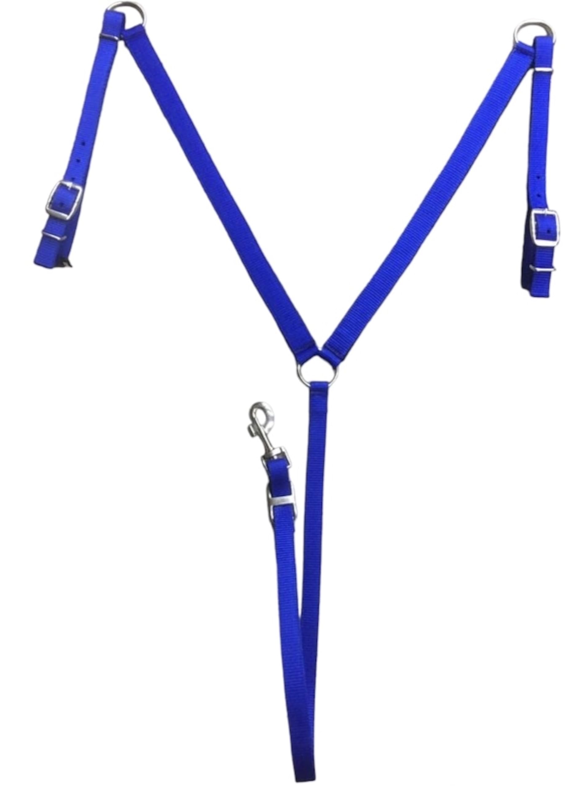 Majestic Ally Nylon Padded Breast Collar for Horses (Royal Blue, Full) - Image 3