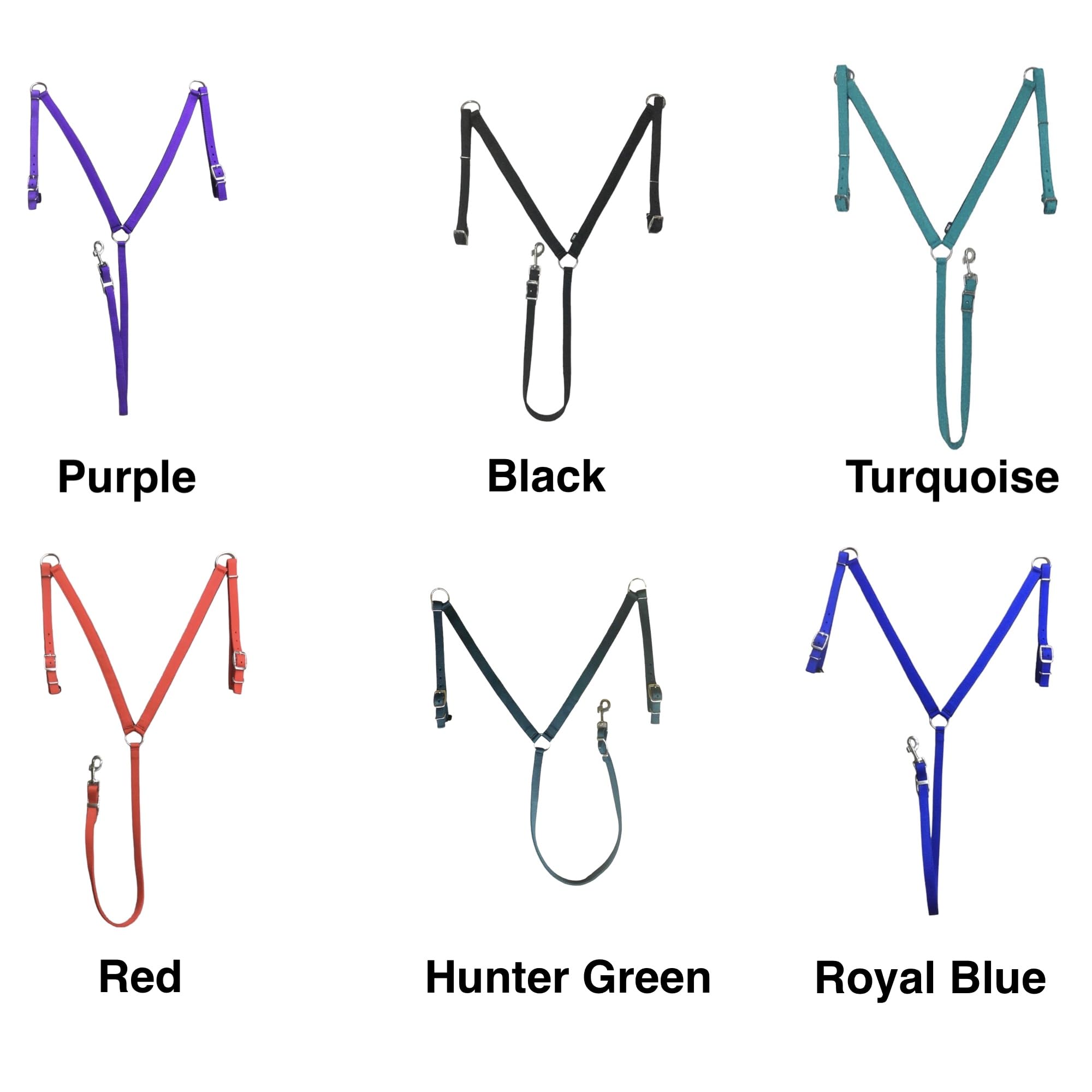 Majestic Ally Nylon Padded Breast Collar for Horses (Royal Blue, Full) - Image 5