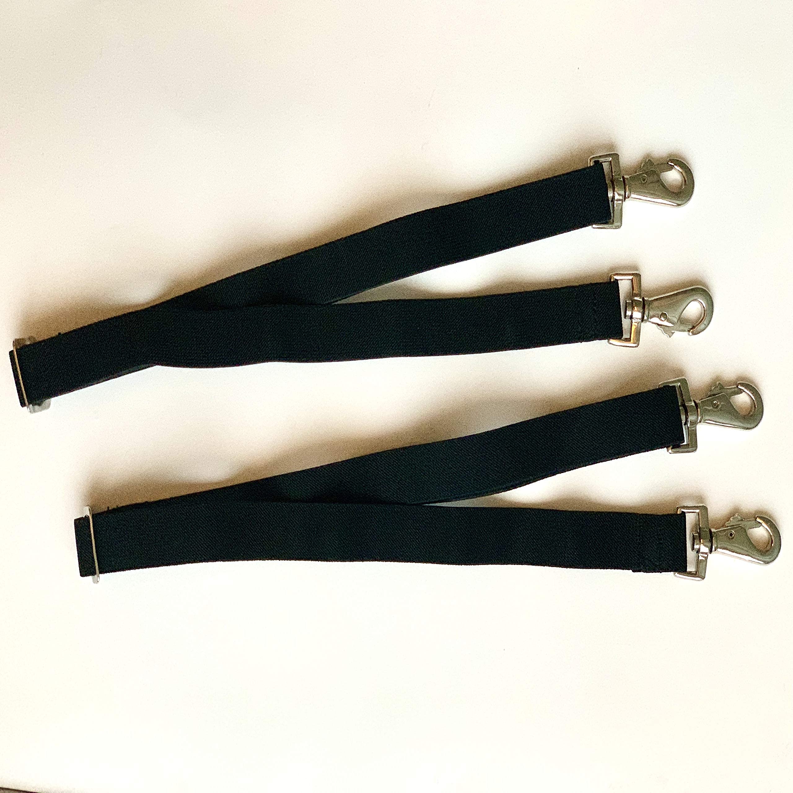 Majestic Ally Pack of 2 Adjustable Length Horse Blanket Sheet Replacement Elastic Leg Strap with Double Swivel Snaps - Image 4