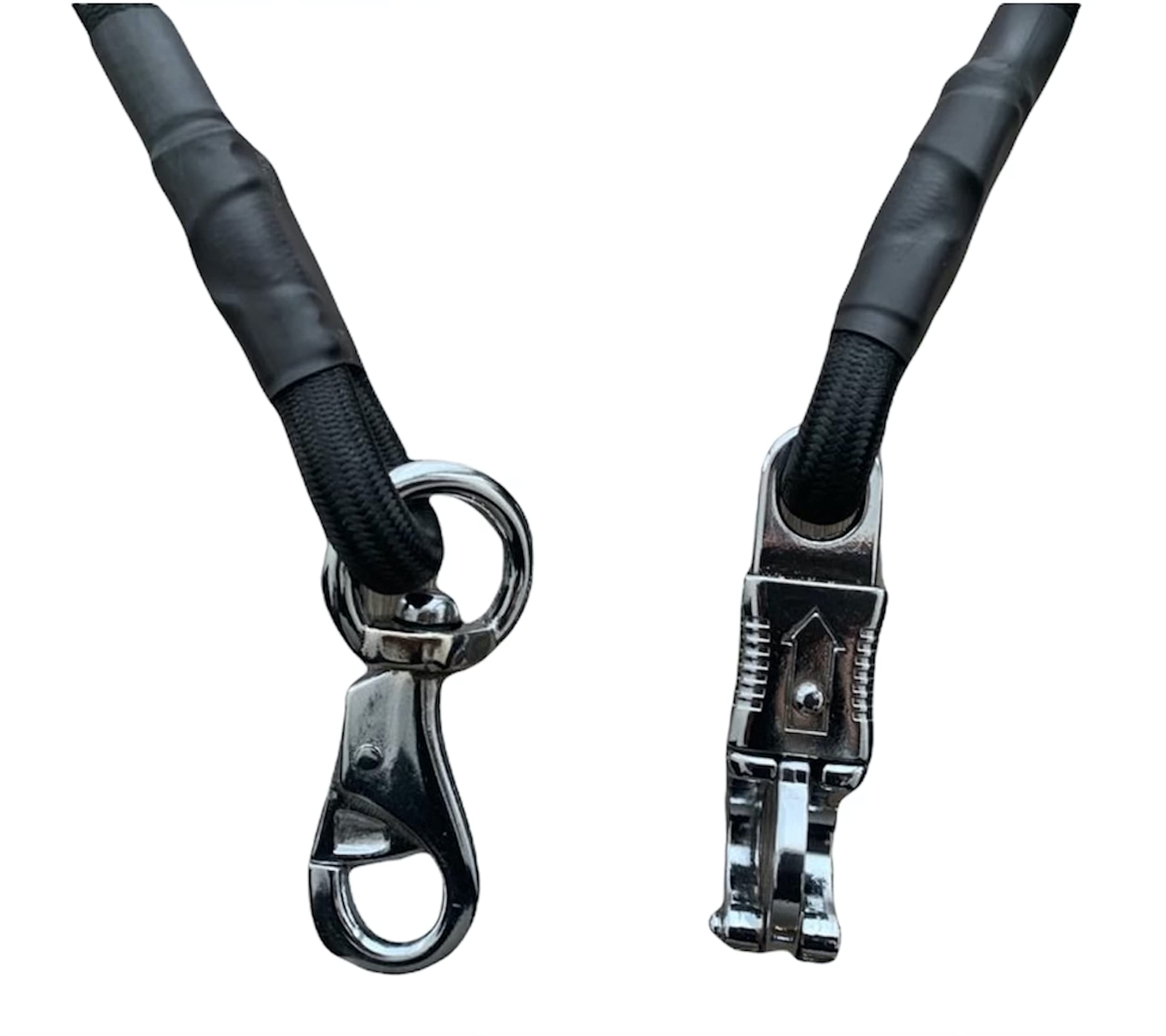 Majestic Ally Pack of 2, Bungee Trailer Tie for Horse Haulage with Panic Snap and Bull Snap - 36 Inch (Black) - Image 7