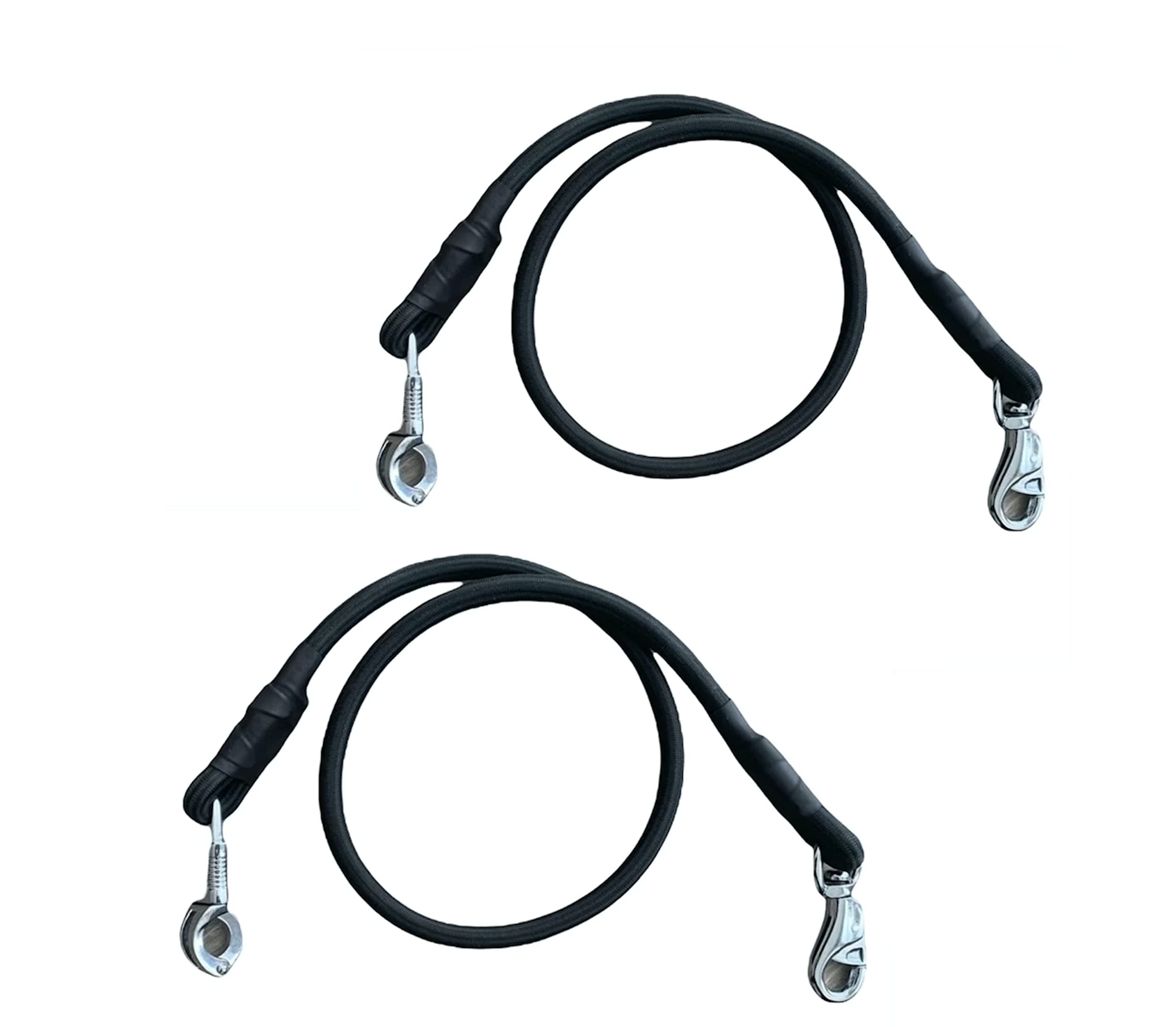 Majestic Ally Pack of 2, Bungee Trailer Tie for Horse Haulage with Panic Snap and Bull Snap - 36 Inch (Black) - Image 9