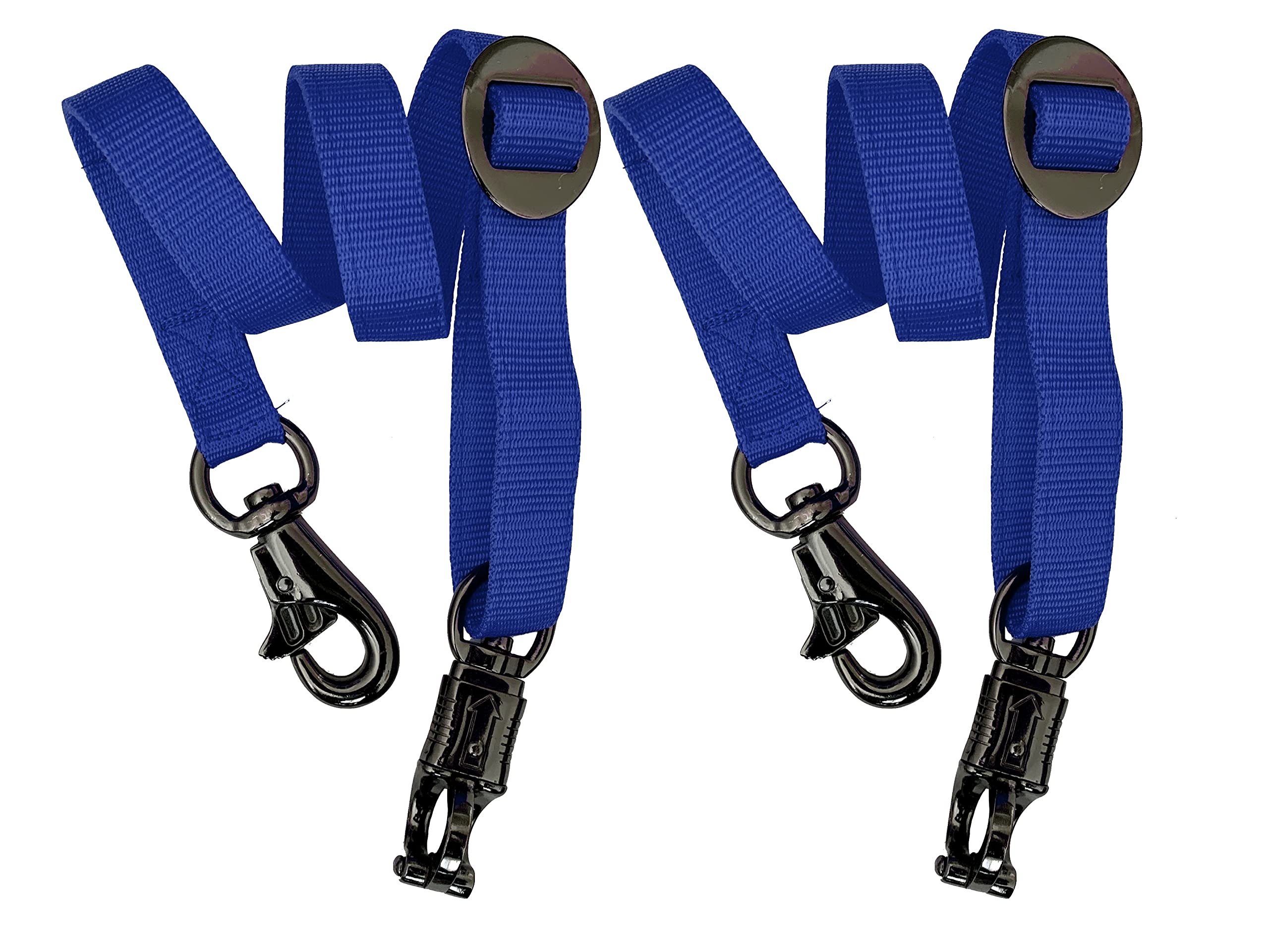 Majestic Ally Pack of 2, Double Thick Trailer Tie for Horse Haulage with Adjustable Buckle, Panic Snap and Bull Snap – 1 Inch by 36 Inch (Royal Blue) - Image 3