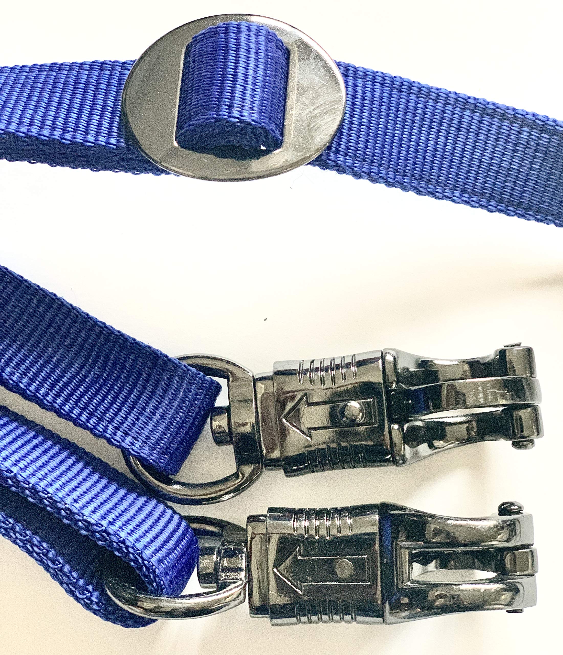 Majestic Ally Pack of 2, Double Thick Trailer Tie for Horse Haulage with Adjustable Buckle, Panic Snap and Bull Snap – 1 Inch by 36 Inch (Royal Blue) - Image 6