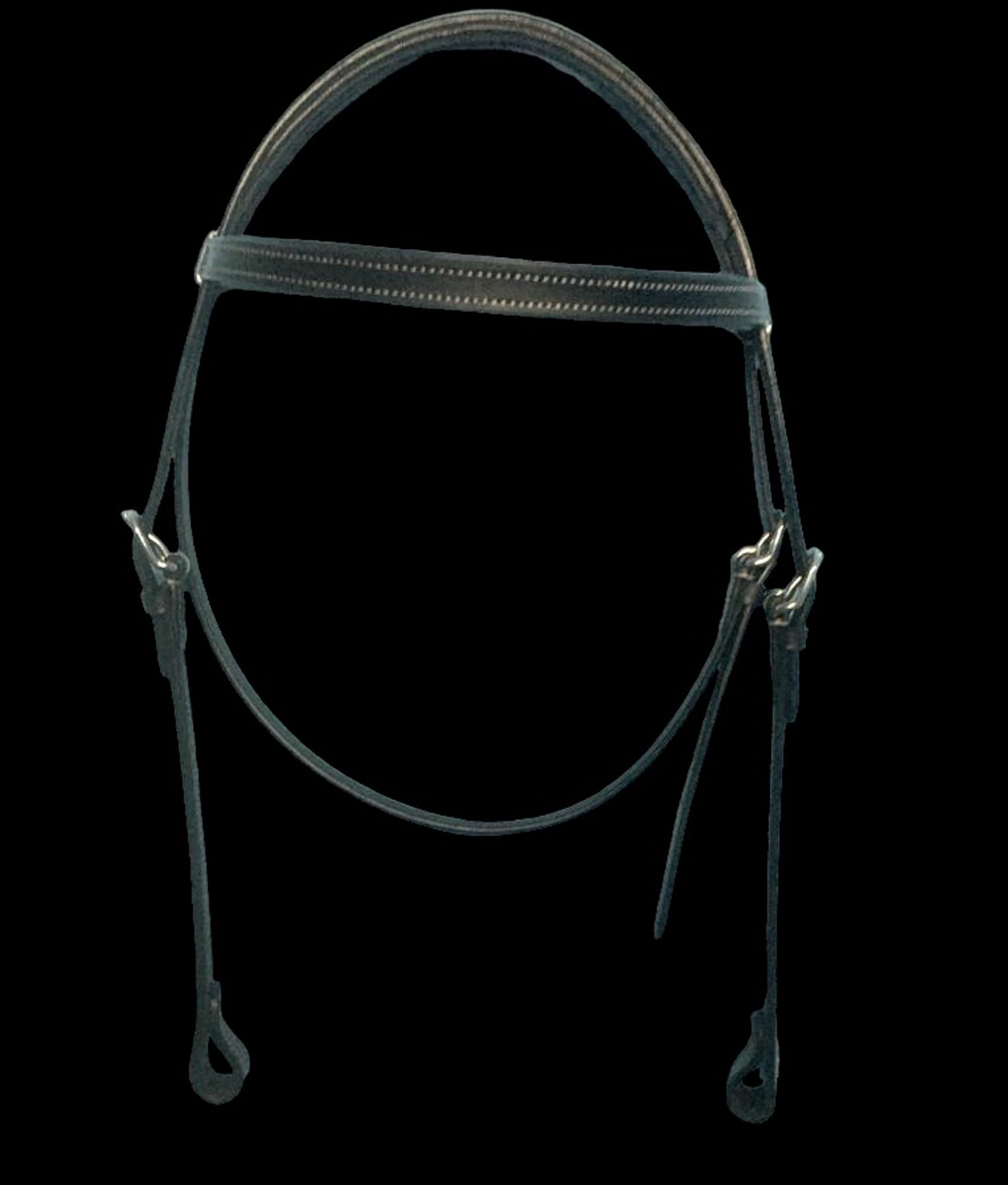 Majestic Ally Padded Leather Brow Band Headstall for Horses - Image 9