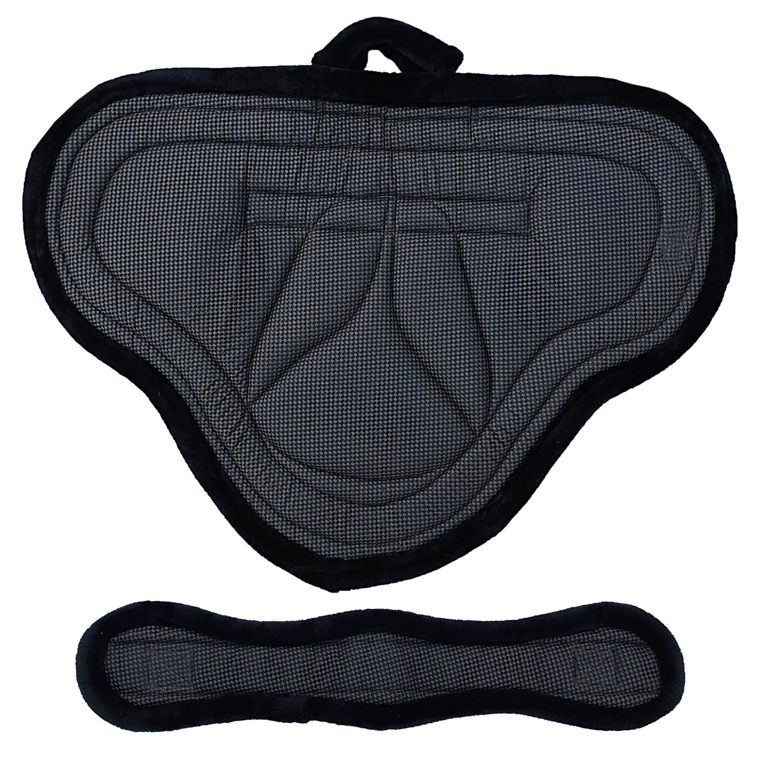 Majestic Ally Padded Suede Leather Bareback Pad Horse Riding Pad with Non Slip Breathable Girth & Stirrups - Image 3