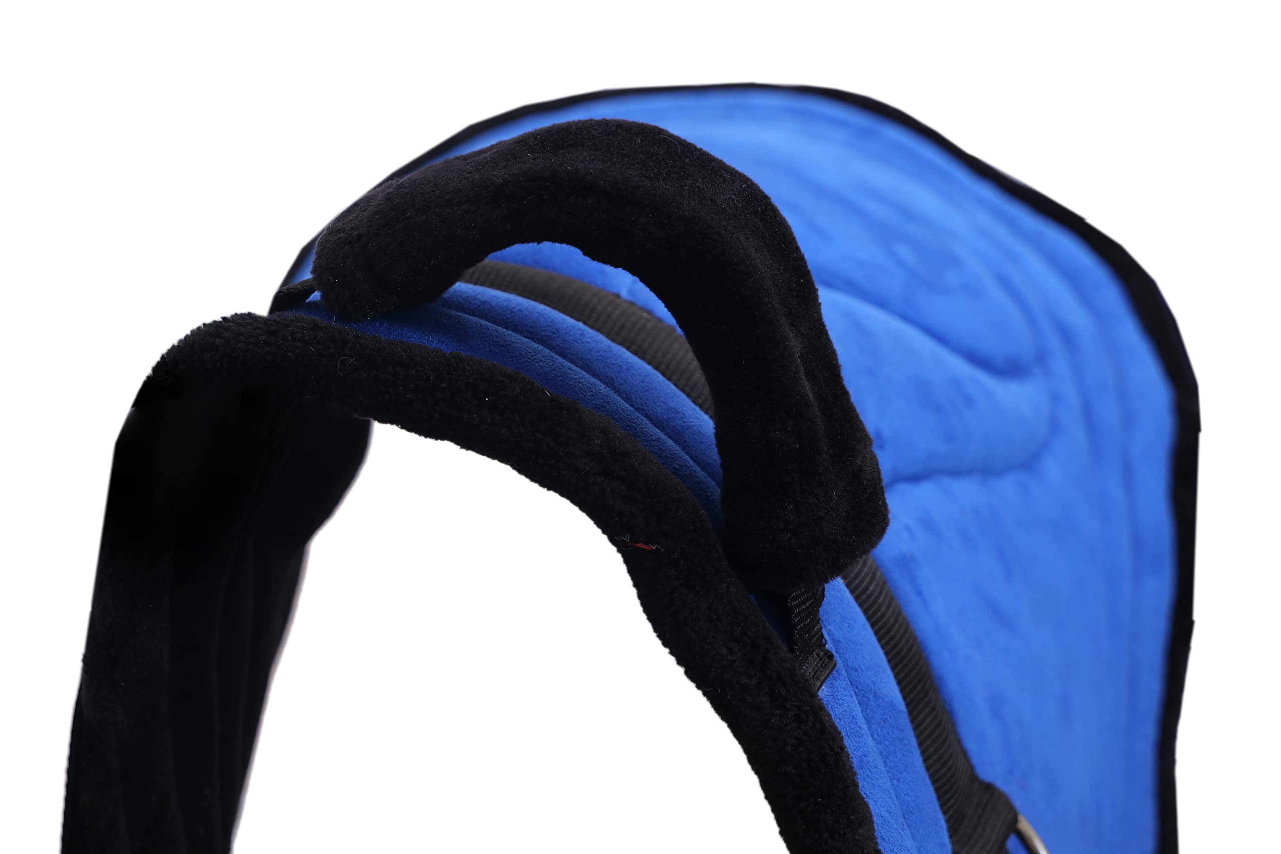 Majestic Ally Padded Suede Leather Bareback Pad Horse Riding Pad with Non Slip Breathable Girth & Stirrups - Image 6