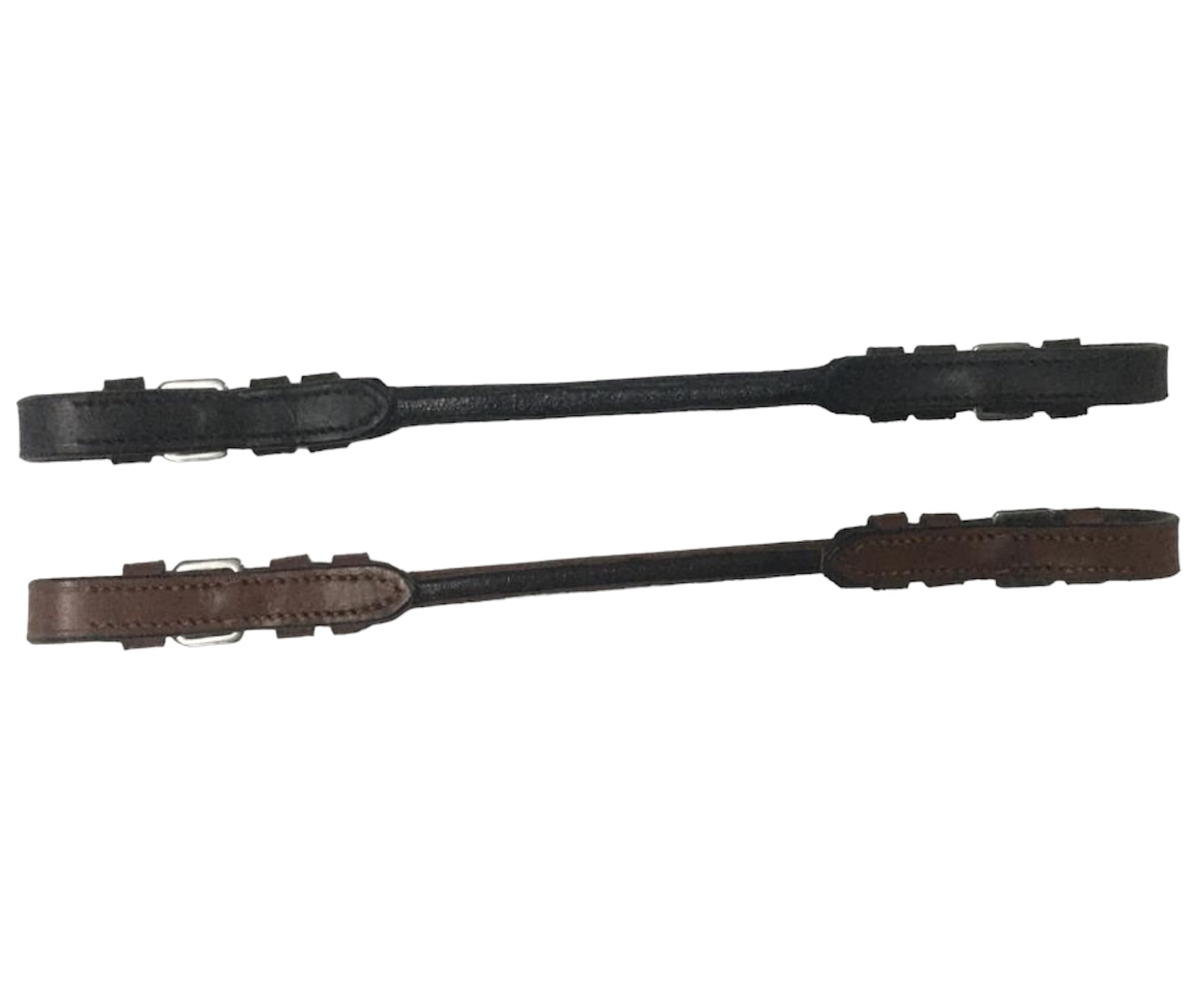 Majestic Ally Pair of Rolled Leather Buckeled Grab Strap for English Saddles, Hand Hold Strap for Safety When Riding Horse - Pack of 2 - Image 3