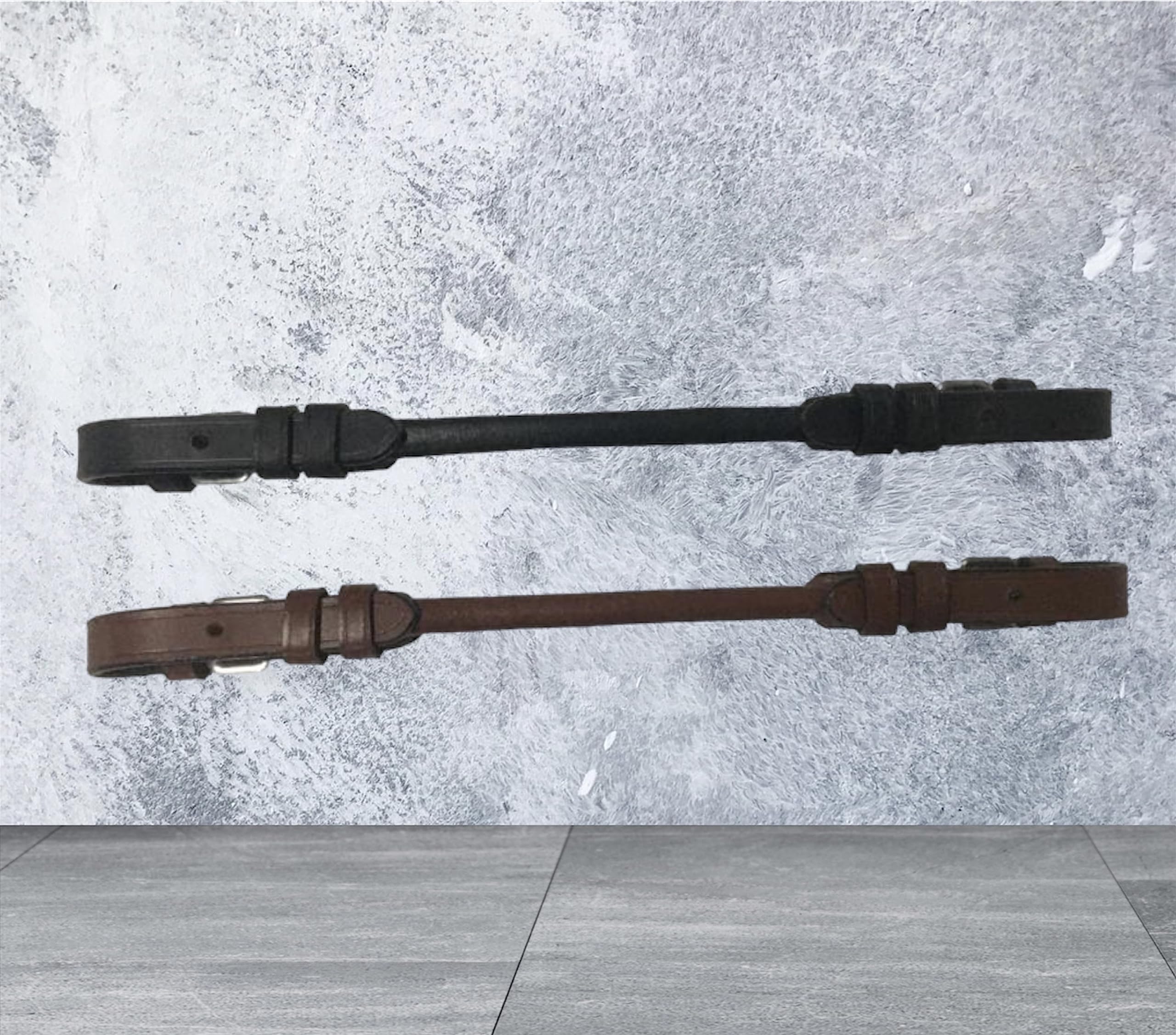 Majestic Ally Pair of Rolled Leather Buckeled Grab Strap for English Saddles, Hand Hold Strap for Safety When Riding Horse - Pack of 2 - Image 8