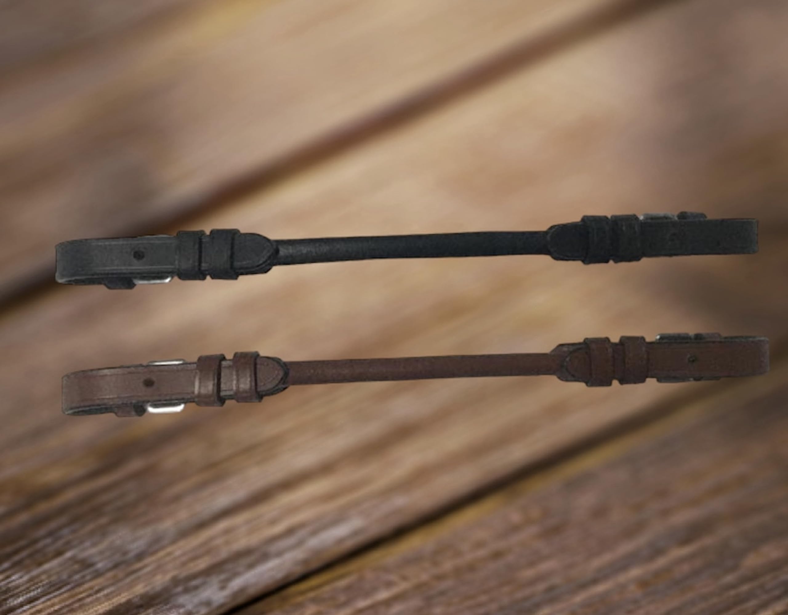 Majestic Ally Pair of Rolled Leather Buckeled Grab Strap for English Saddles, Hand Hold Strap for Safety When Riding Horse - Pack of 2 - Image 9