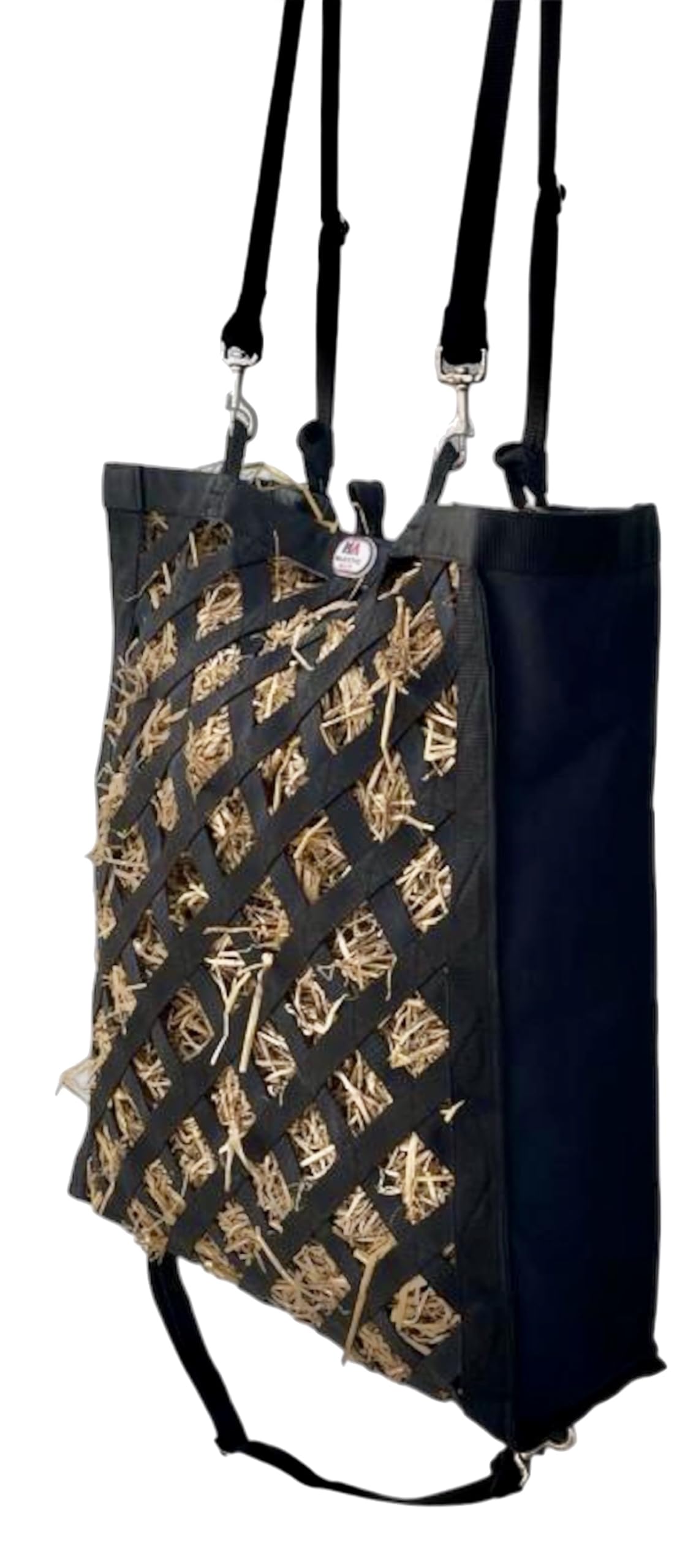 Majestic Ally Premium Nylon Hay Bag for Horses and Livestock, Simulates Grazing, Slow Feeding, Heavy-Duty PP Webbing,Quick-Adjust Straps, Small Hole for Digestion, Multiple Colors (Black) - Image 8