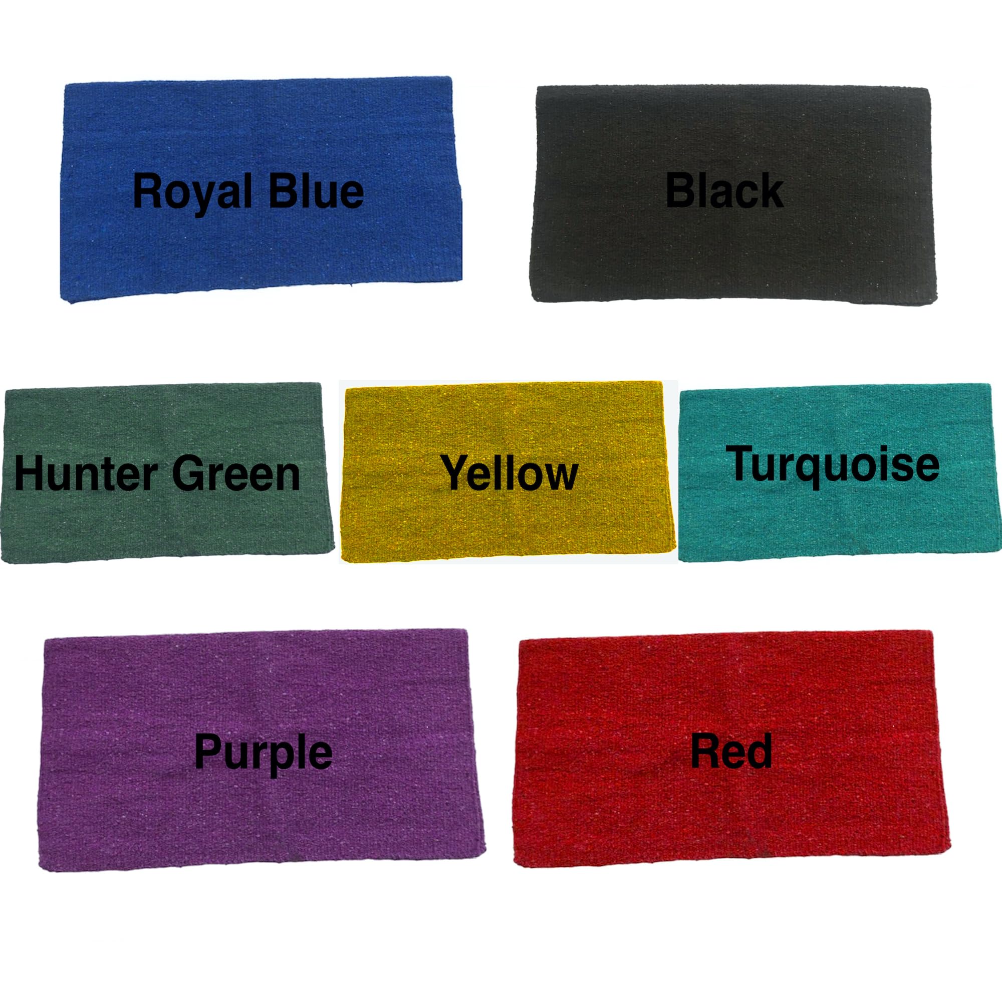 Majestic Ally Solid Color 34"x 36" Traditional Acrylic Saddle Blanket with Hemline Edges-3.7 lbs (Turquoise) - Image 3