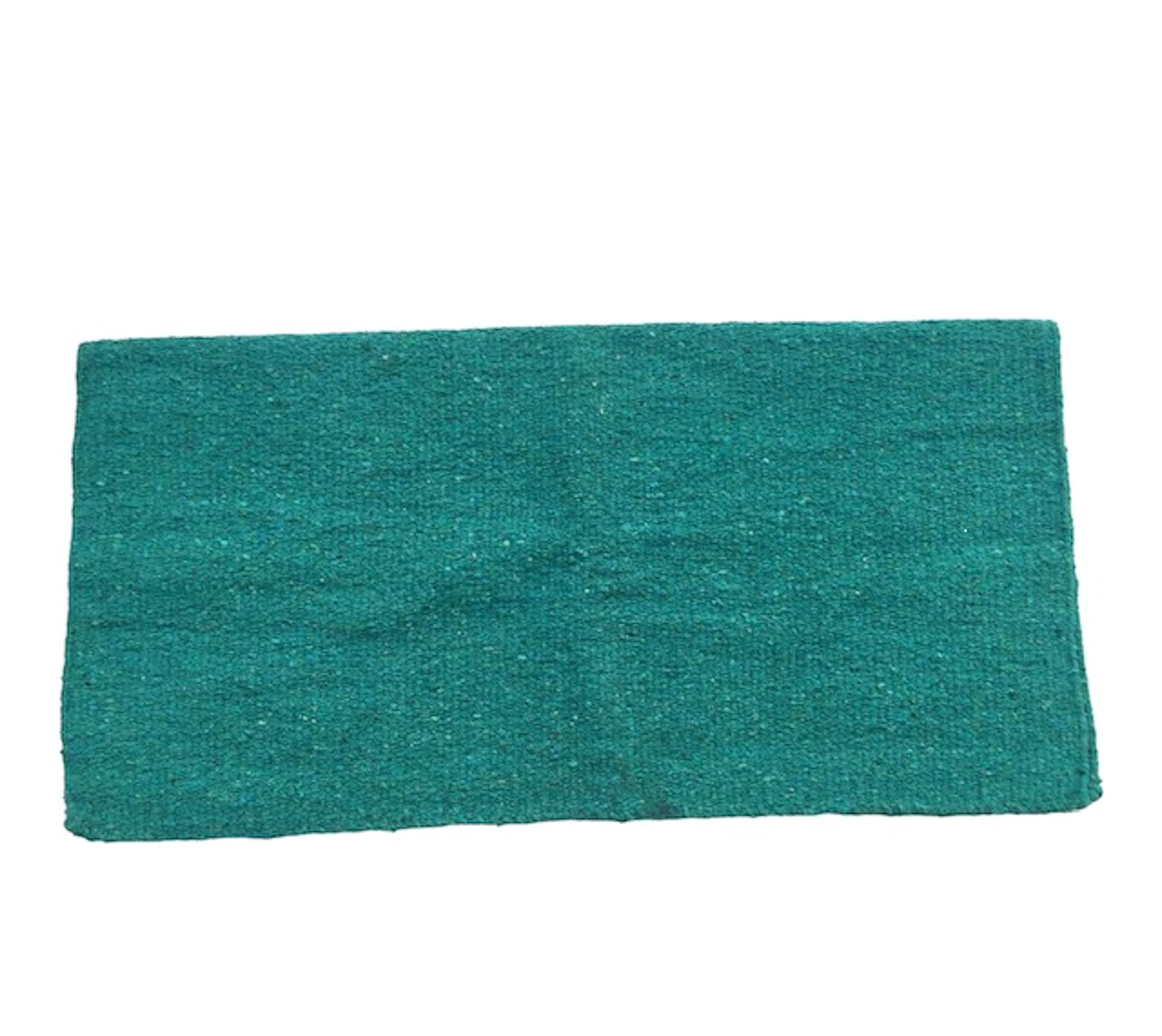 Majestic Ally Solid Color 34"x 36" Traditional Acrylic Saddle Blanket with Hemline Edges-3.7 lbs (Turquoise) - Image 6
