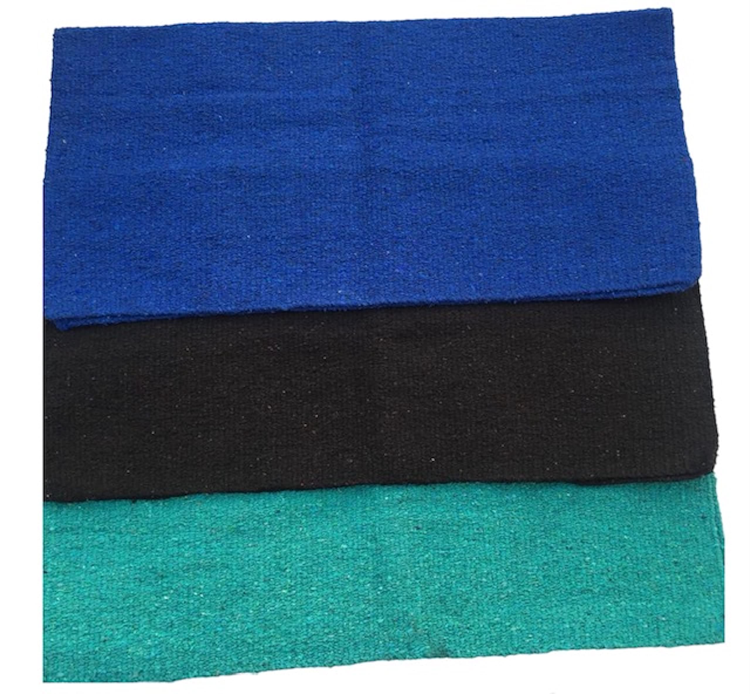 Majestic Ally Solid Color 34"x 36" Traditional Acrylic Saddle Blanket with Hemline Edges-3.7 lbs (Turquoise) - Image 7
