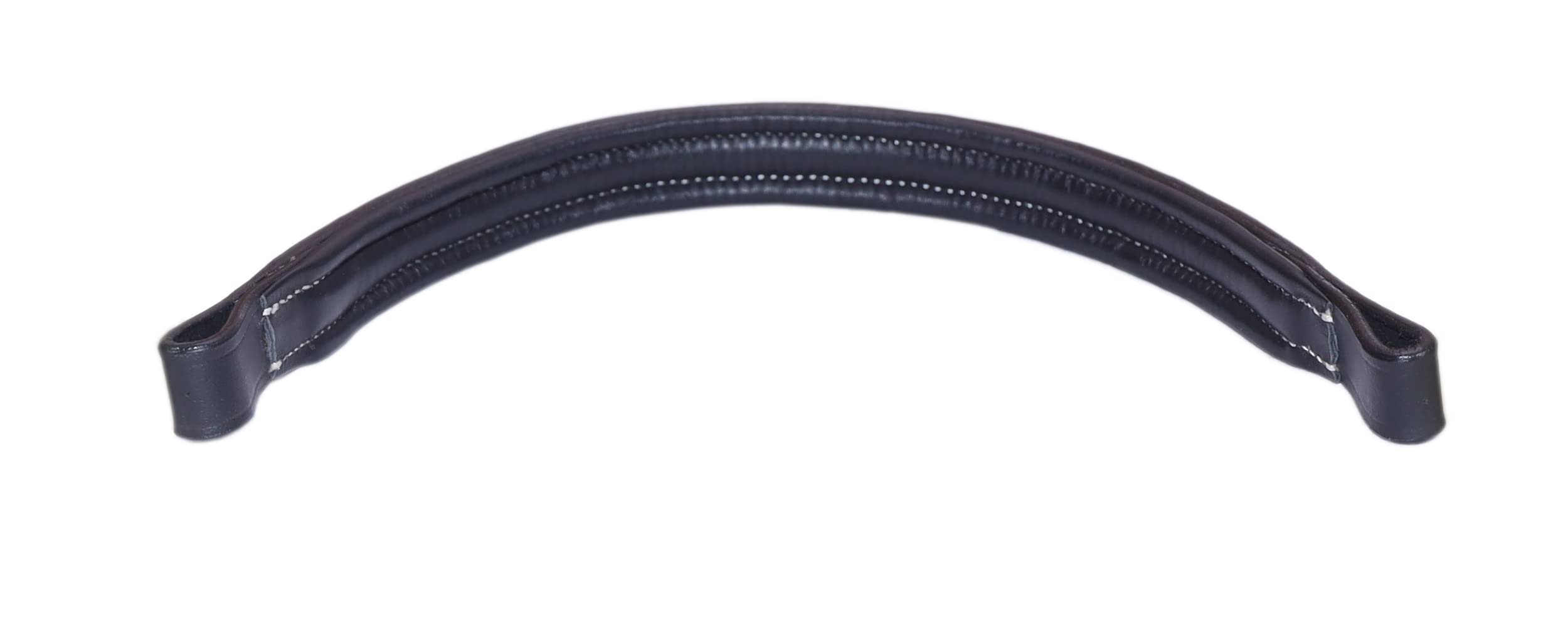 Majestic Ally Straight Crystal Padded Premium Leather English Browband for Horse Bridle - Image 5