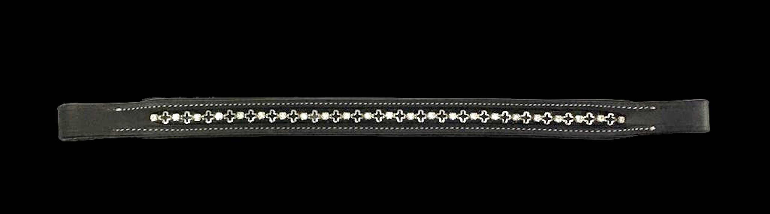 Majestic Ally Straight Crystal Padded Premium Leather English Browband for Horse Bridle - Image 7