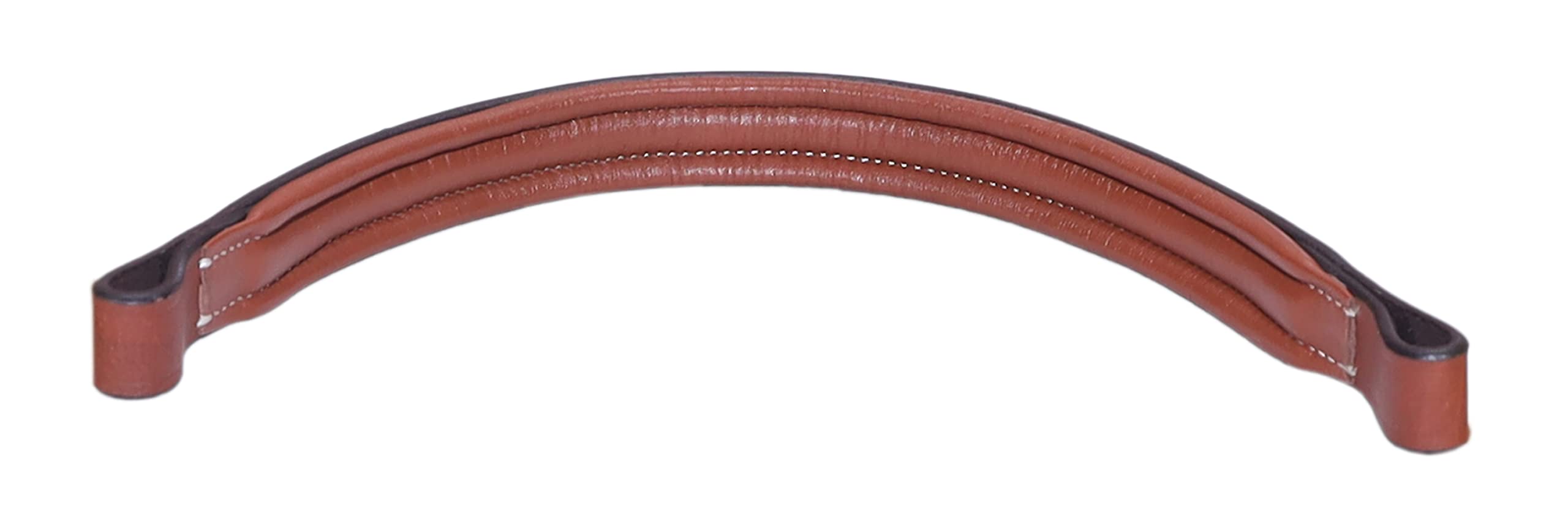 Majestic Ally Straight Crystal Padded Premium Leather English Browband for Horse Bridle - Image 5